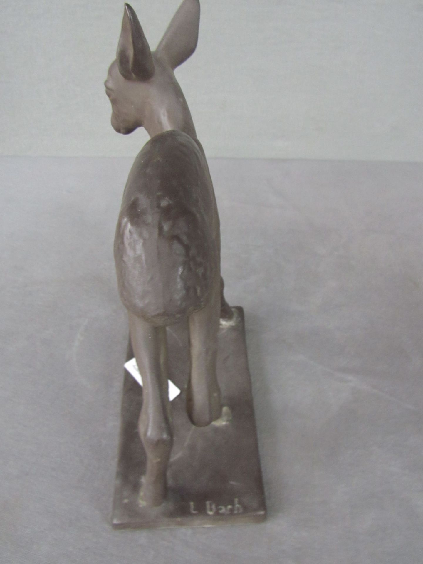 Figur Keramik unterseits gemarkt Rehkitz 26,5cm hoch - Bild 3 aus 7