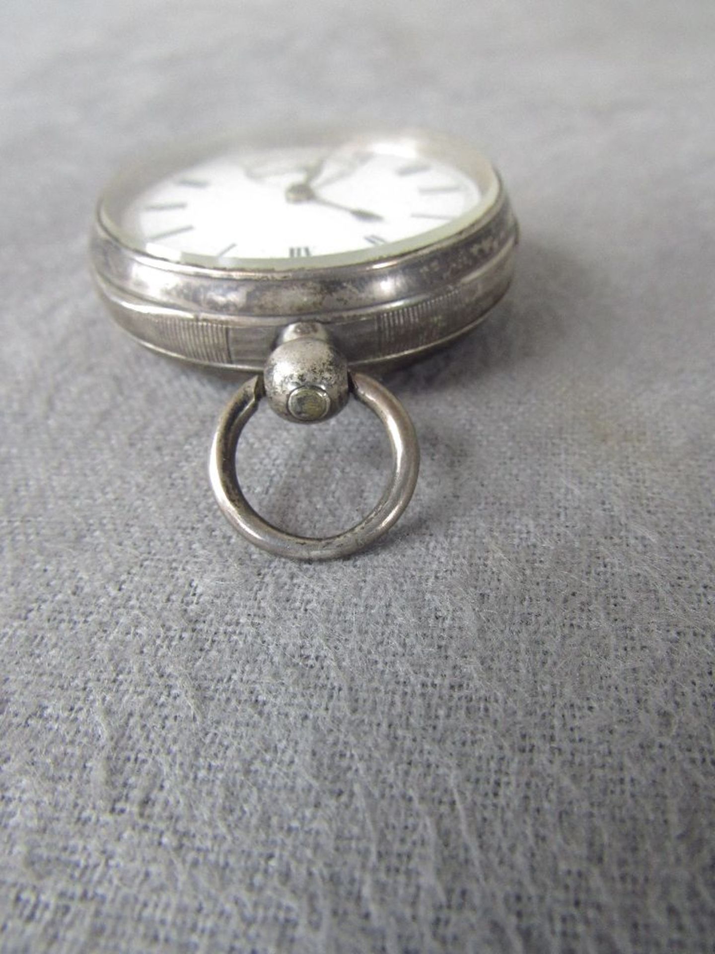 Große Taschenuhr Silber England läuft an Mitte 19. Jahrhundert - Bild 2 aus 5