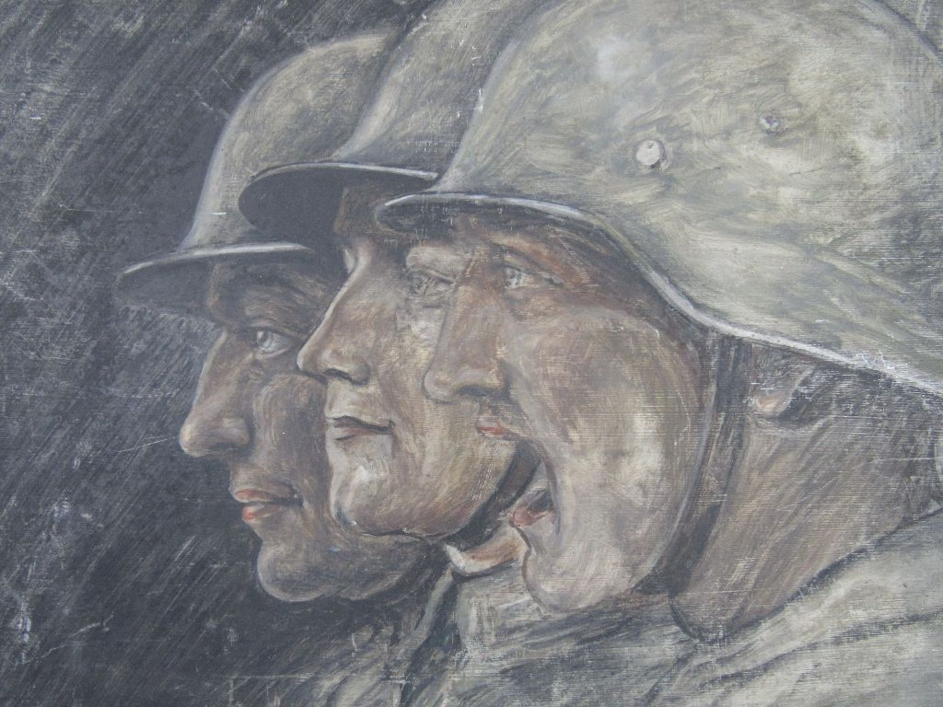 Gemälde 3.Reich Darstellung drei Wehrmachtsoldaten