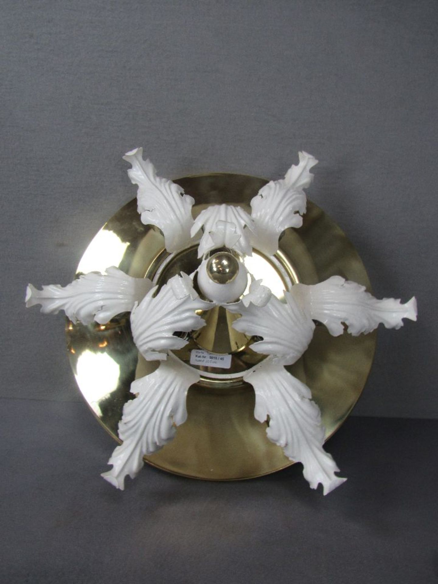 Deckenlampe neunflammig Messing und Metall Durchmesser 44cm
