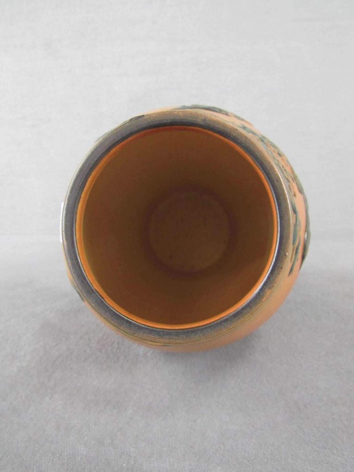 Vase Keramik Jugendstil Enke Ypsen Dänemark gemarkt 22cm hoch am Stand leicht gechipt - Image 4 of 6