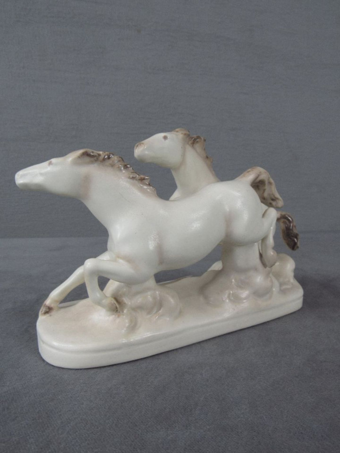 Keramikfigur zwei Pferde 23cm - Bild 3 aus 5