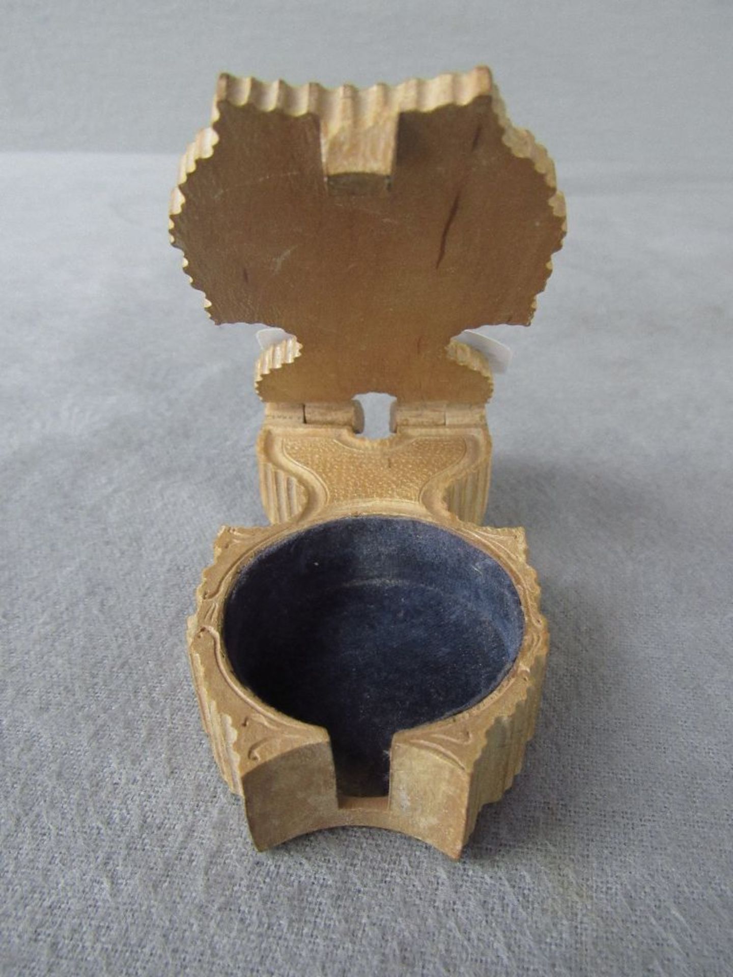Taschenuhrhalter Holz ca 1900 ca:9cm - Bild 4 aus 4