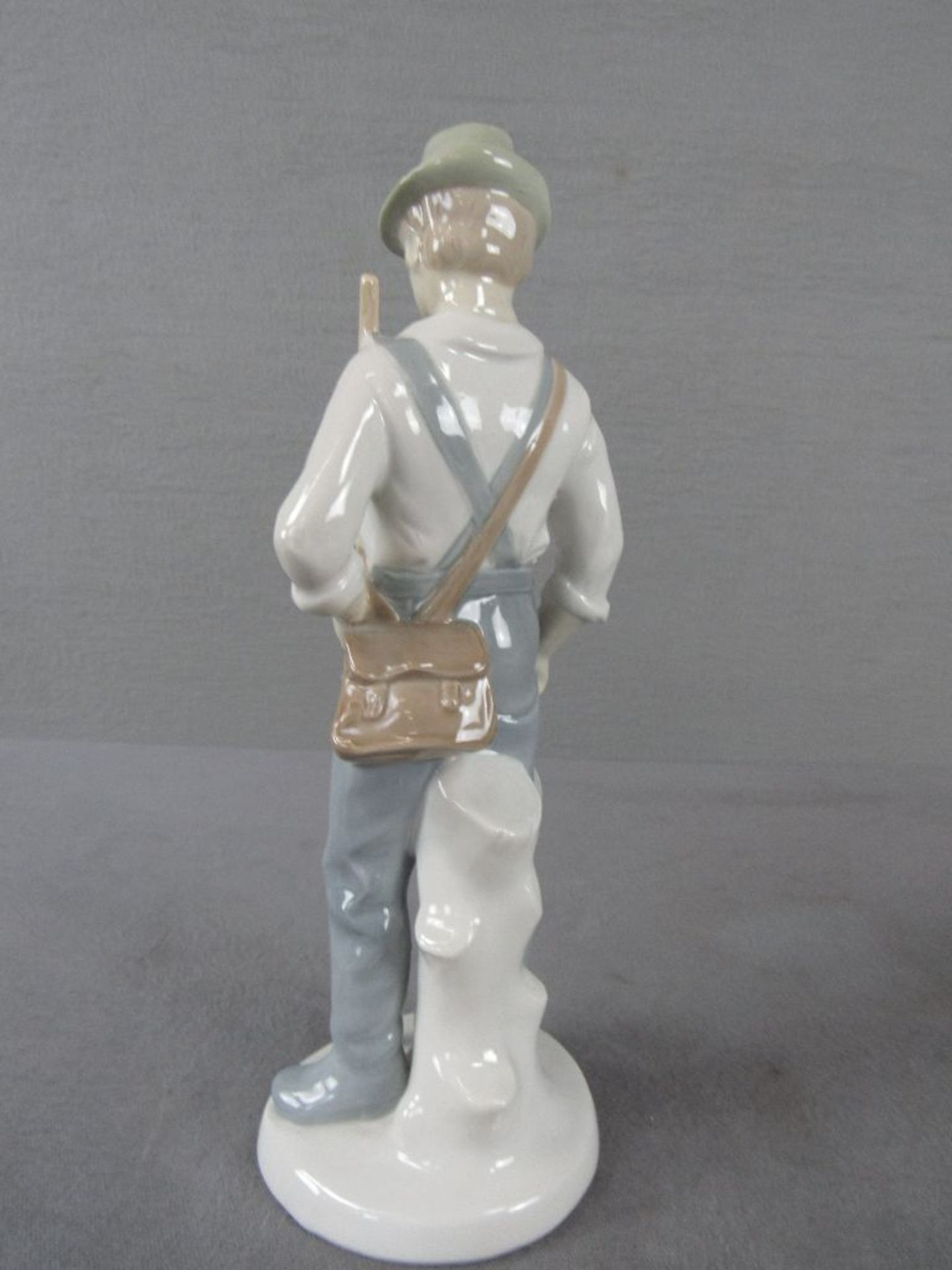 Große Porzellanfigur Fischer Höhe: ca.27cm Hersteller Wagner und Apel - Bild 4 aus 6