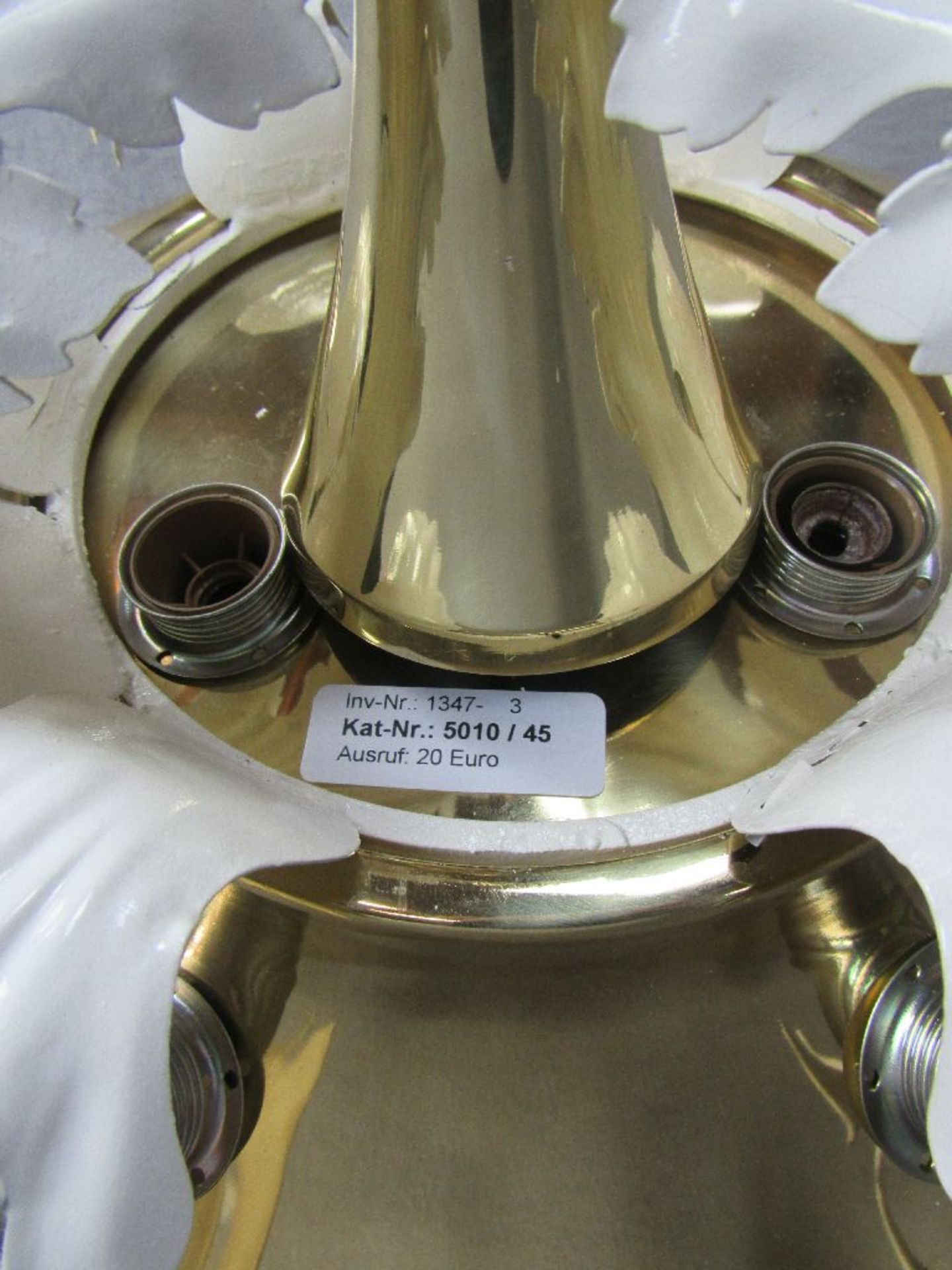 Deckenlampe neunflammig Messing und Metall Durchmesser 44cm - Image 2 of 4