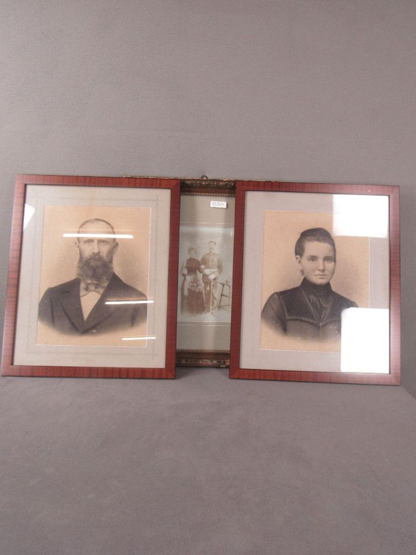 Drei Porträtbilder um 1900
