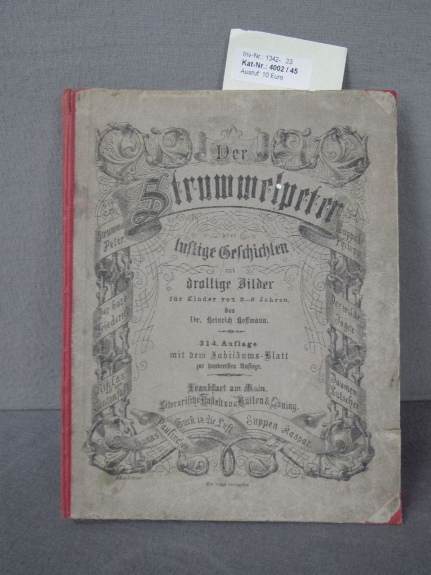 Antikes Buch Struwwelpeter mit drolligen Bildern