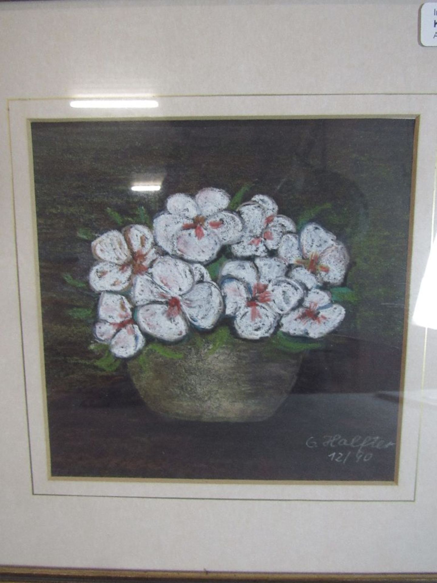 Blumenbild G. Halfter ca.34x34cm