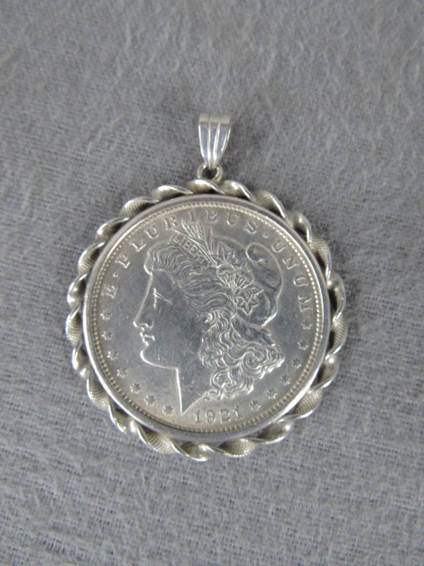 Münzanhänger Silber 1921 1 Dollar - Bild 2 aus 3