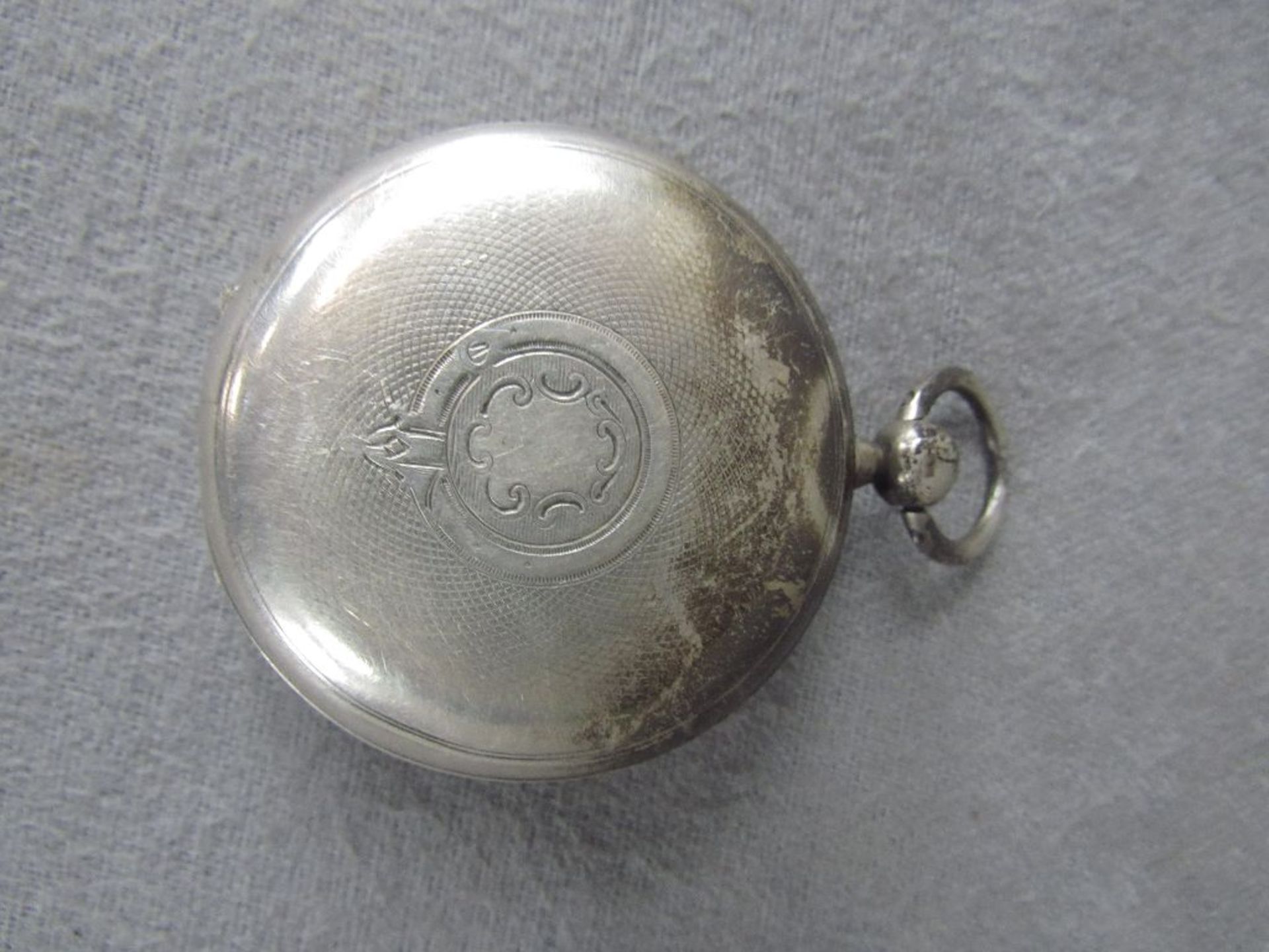 Große Taschenuhr Silber England läuft an Mitte 19. Jahrhundert - Image 3 of 5