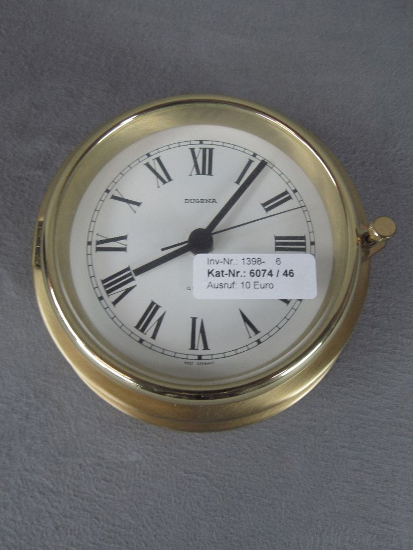 Maritime Wanduhr in Messinggehäuse 18,5 cm Dugena