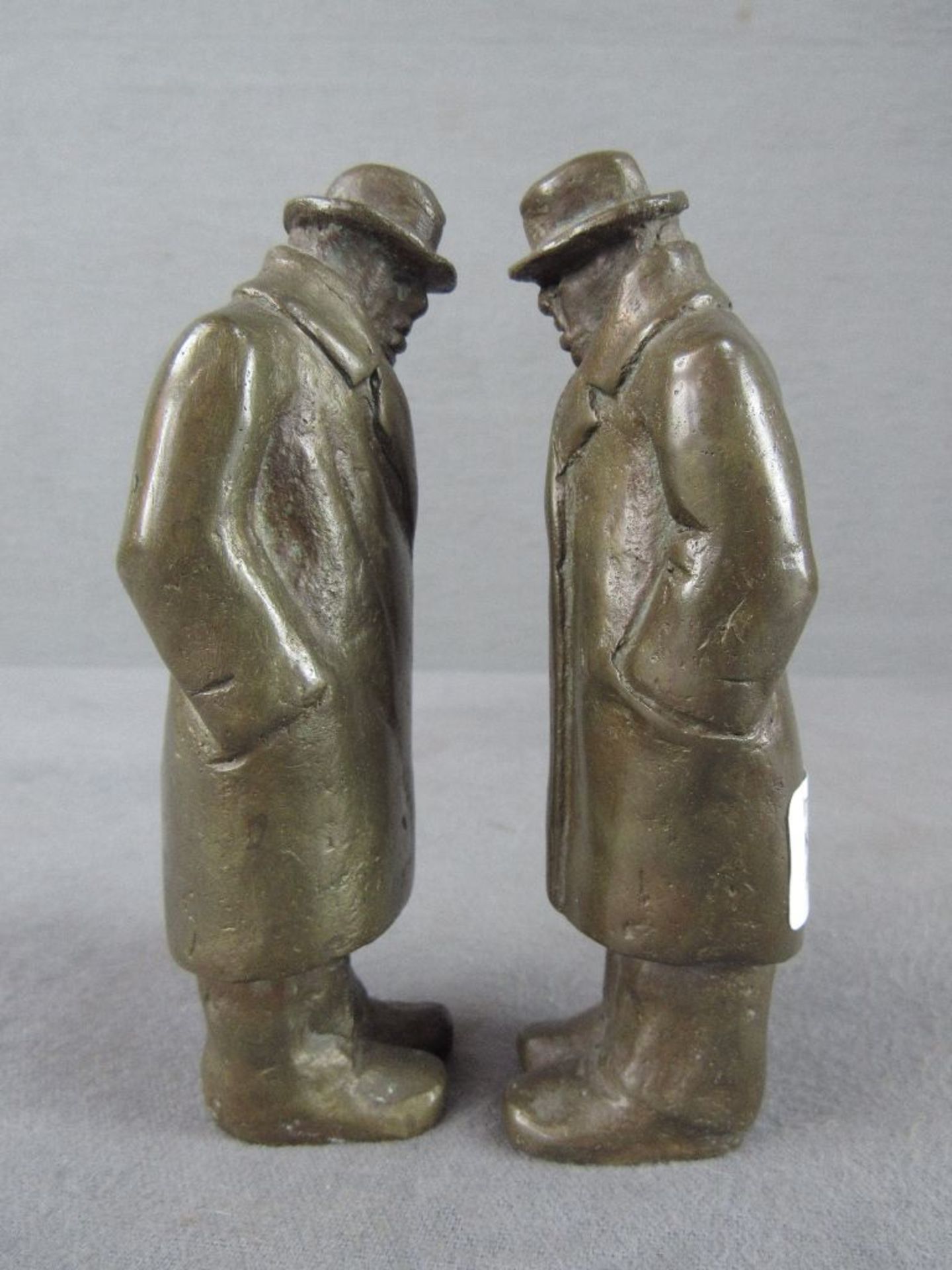 Siegfried Neuenhausen ( Elmenhorst) zwei Bronzefiguren Darstellung "zwei Gleiche" Höhe 15cm - Bild 4 aus 10