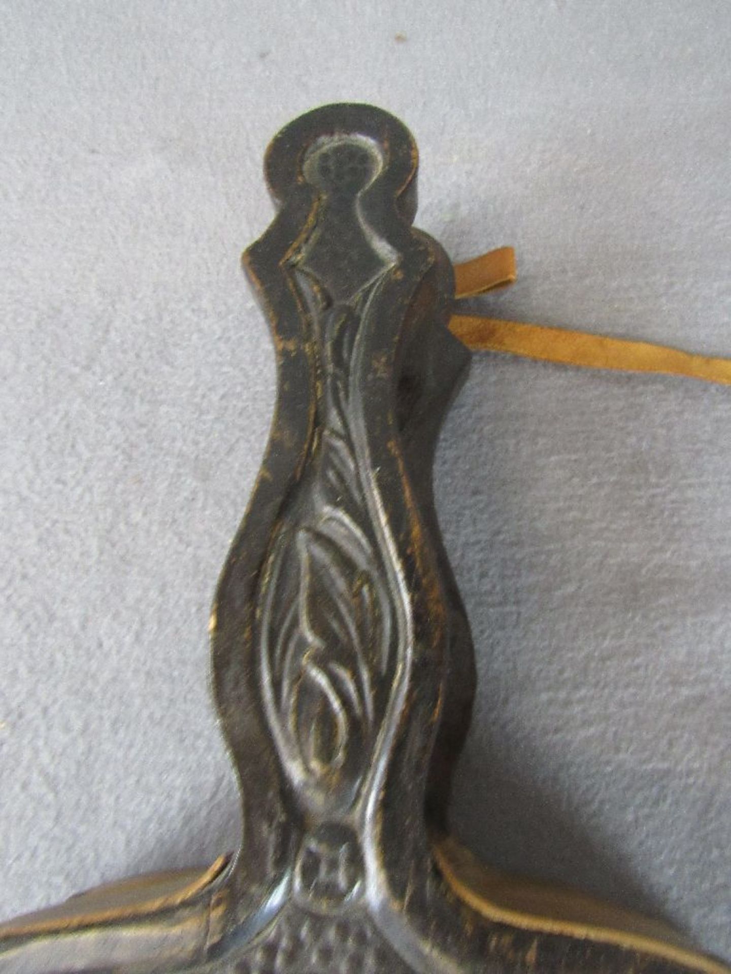 Blasebalg mit Wappenschnitzerei 58cm lang - Bild 3 aus 6
