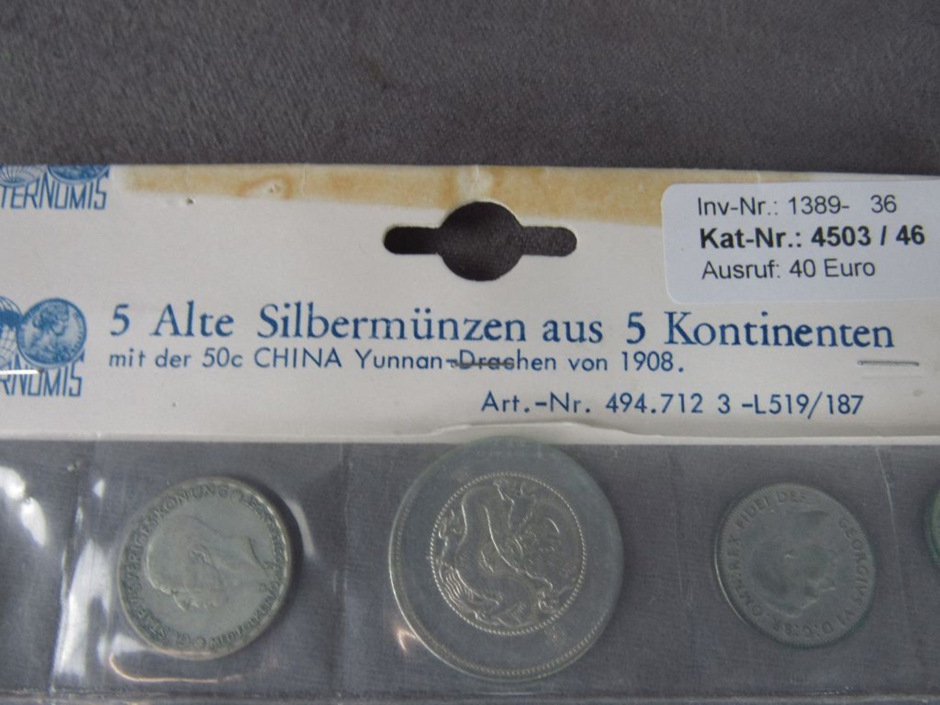Münzset alte Silbermünzen - Bild 2 aus 5