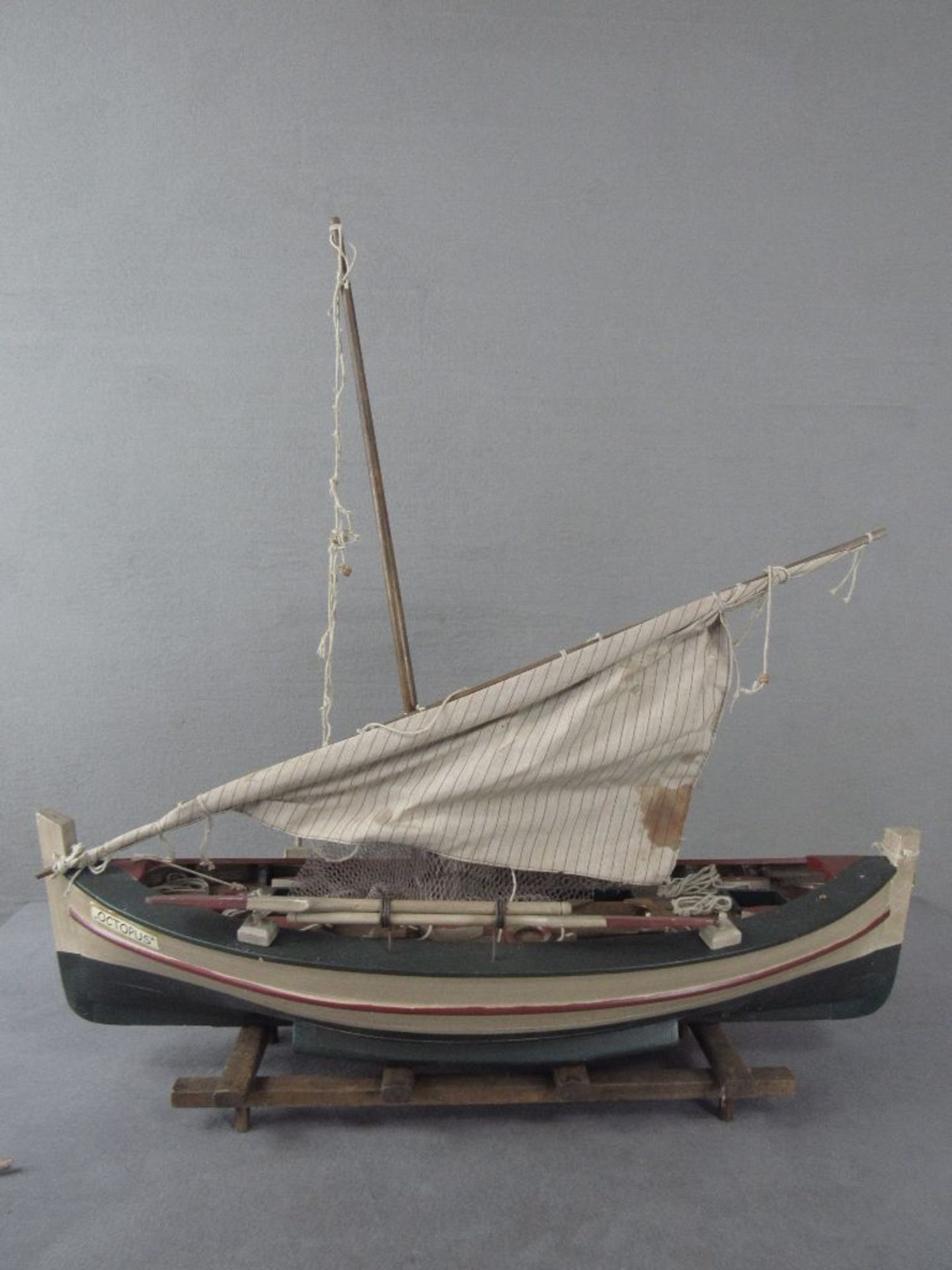 Großes Modellschiff Holz 77cm lang - Bild 7 aus 7