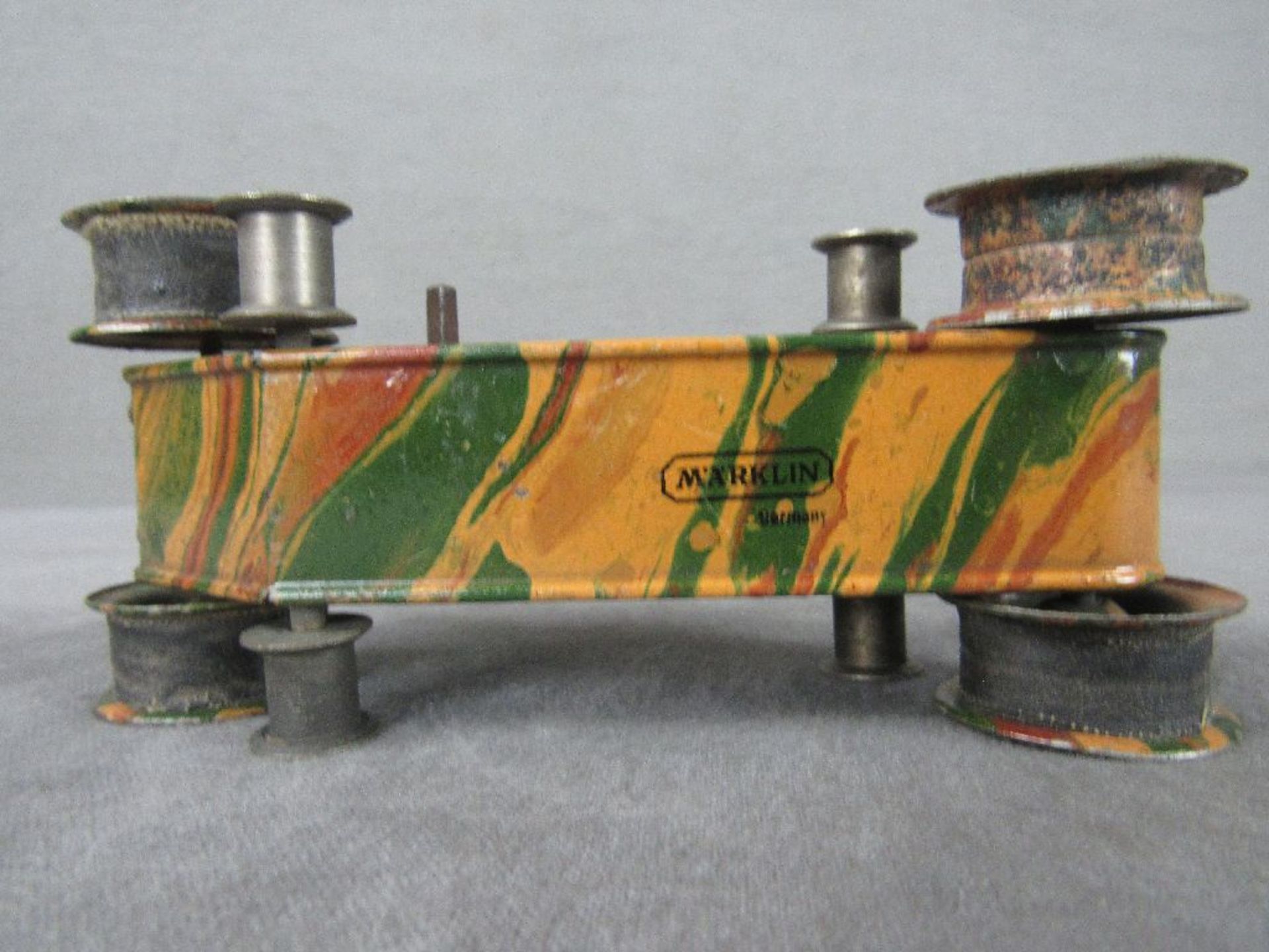 Blechpanzer Märklin vor Krieg Tarnbemalung Uhrwerk i.O. 16cm lang - Bild 4 aus 6