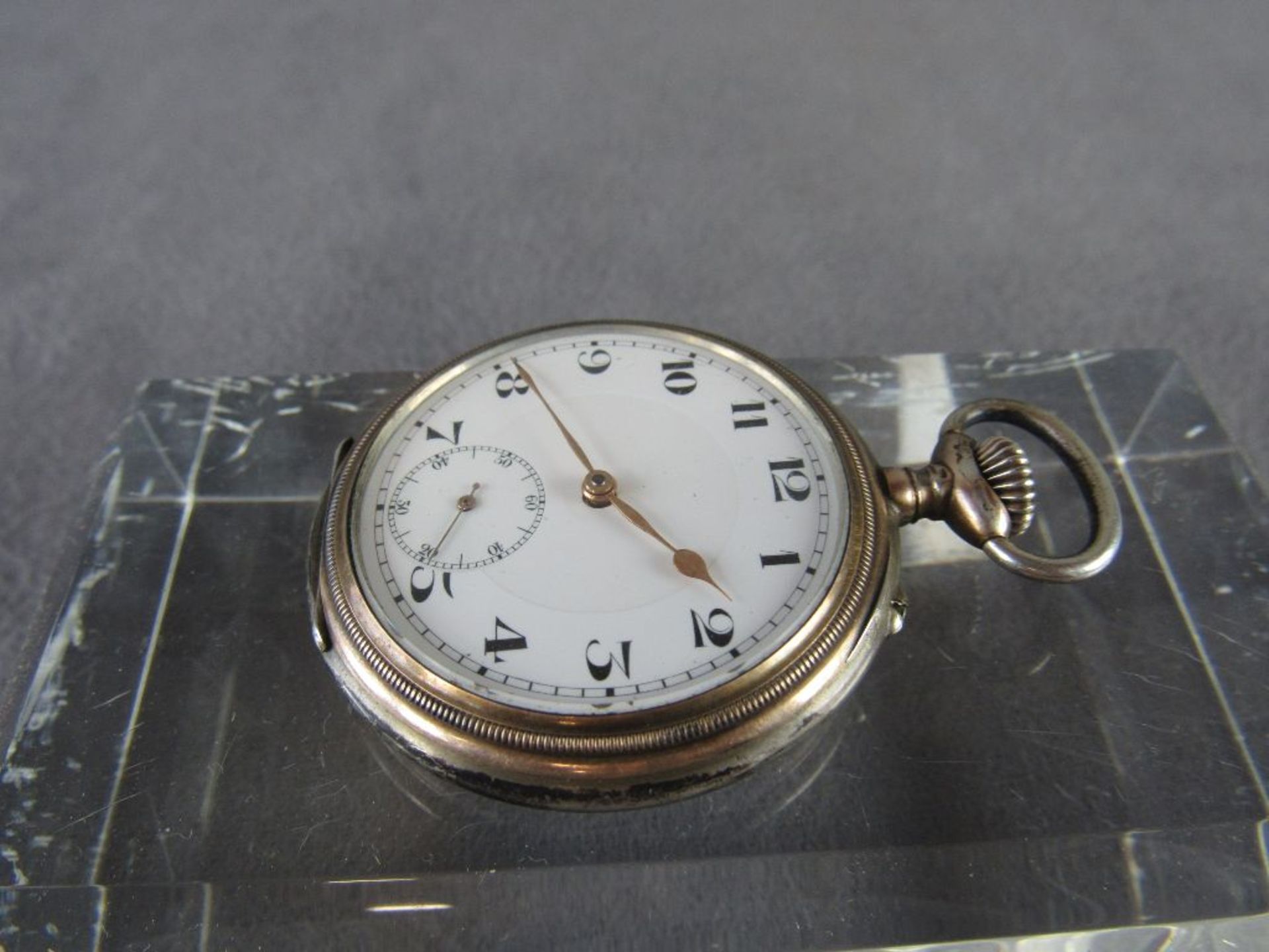 Herrentaschenuhr 800er Silber läuft an - Bild 3 aus 8