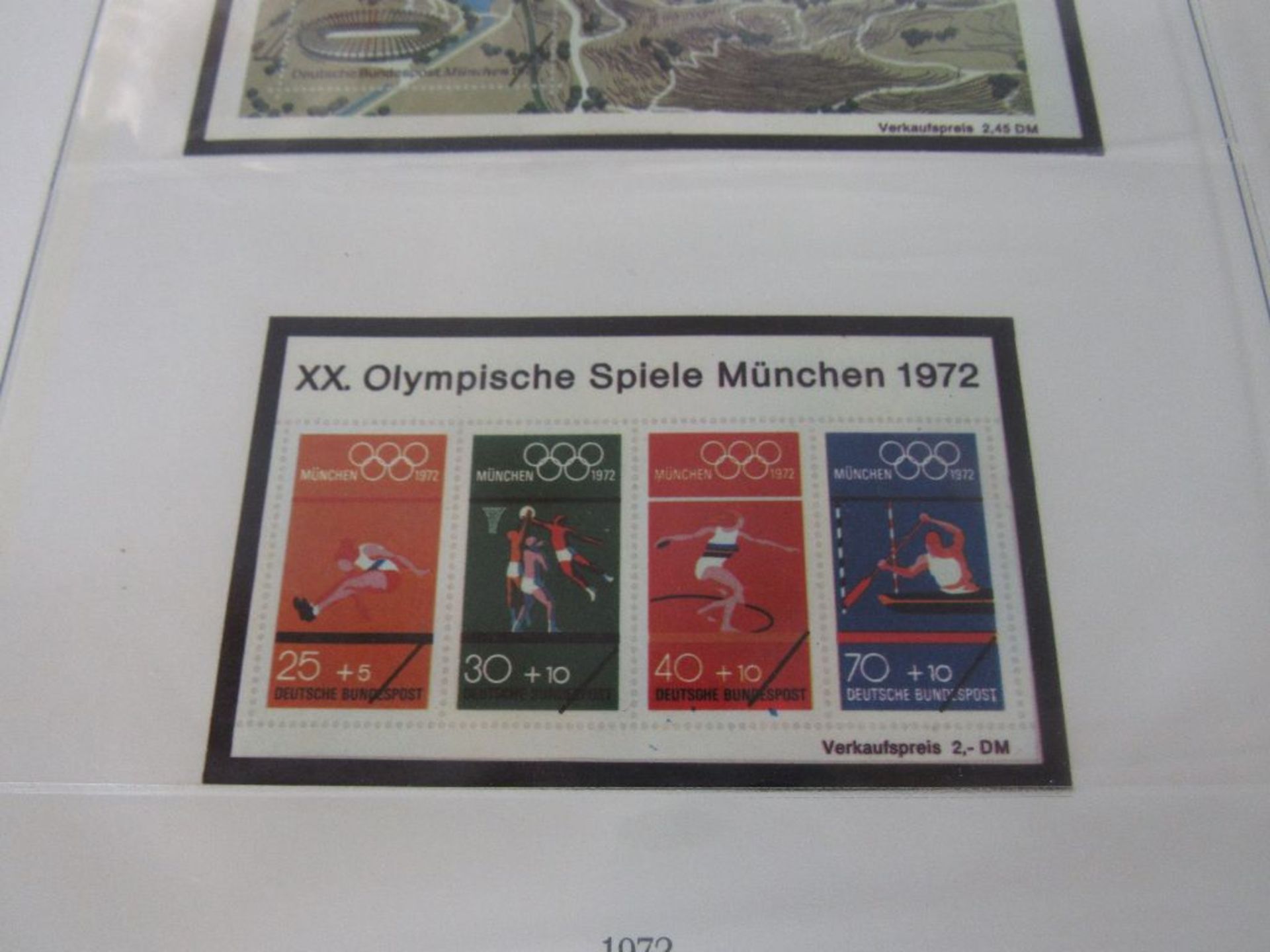Kleines Kovolut Briefmarken Deutschland 50-72 ungestempelt und gestempelt, ein Ordner Briefe und - Bild 3 aus 3