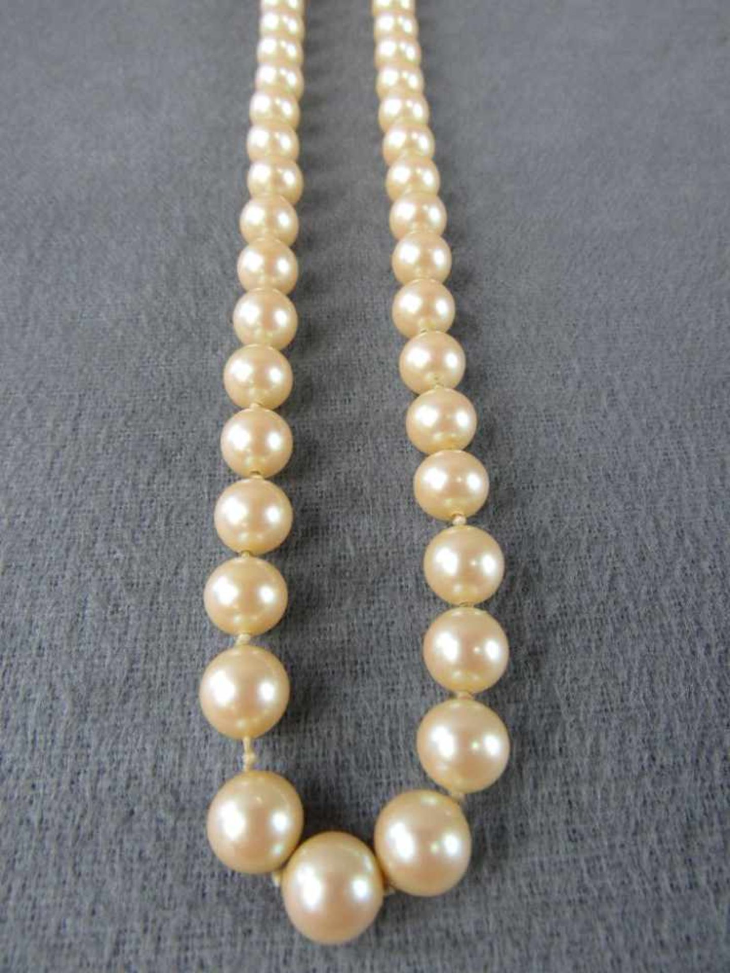 Perlenkette 60 cm lang 835er Schließe - Bild 3 aus 4