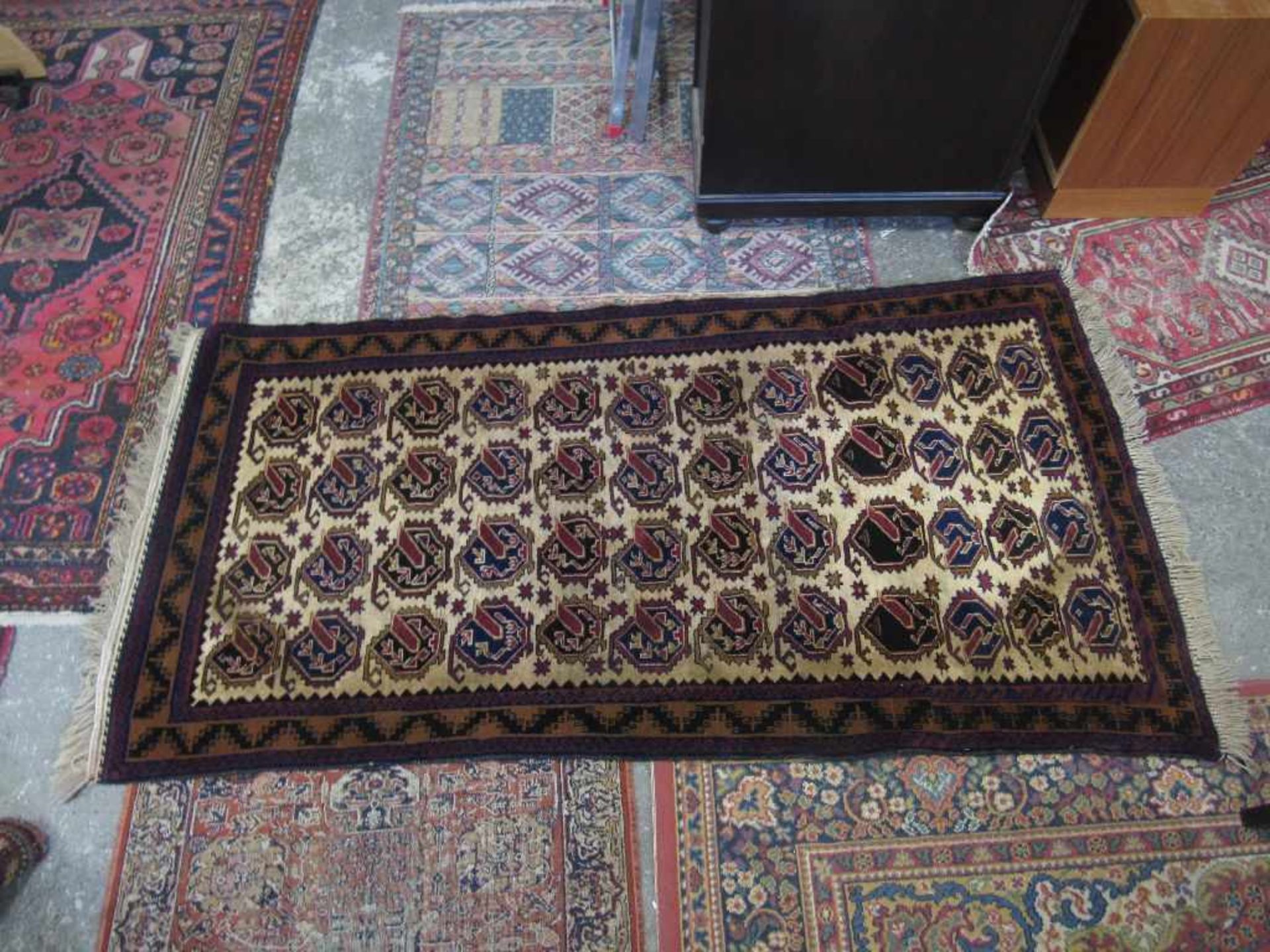 Teppich handgeknüpft Afghanistan Belush 200x100cm