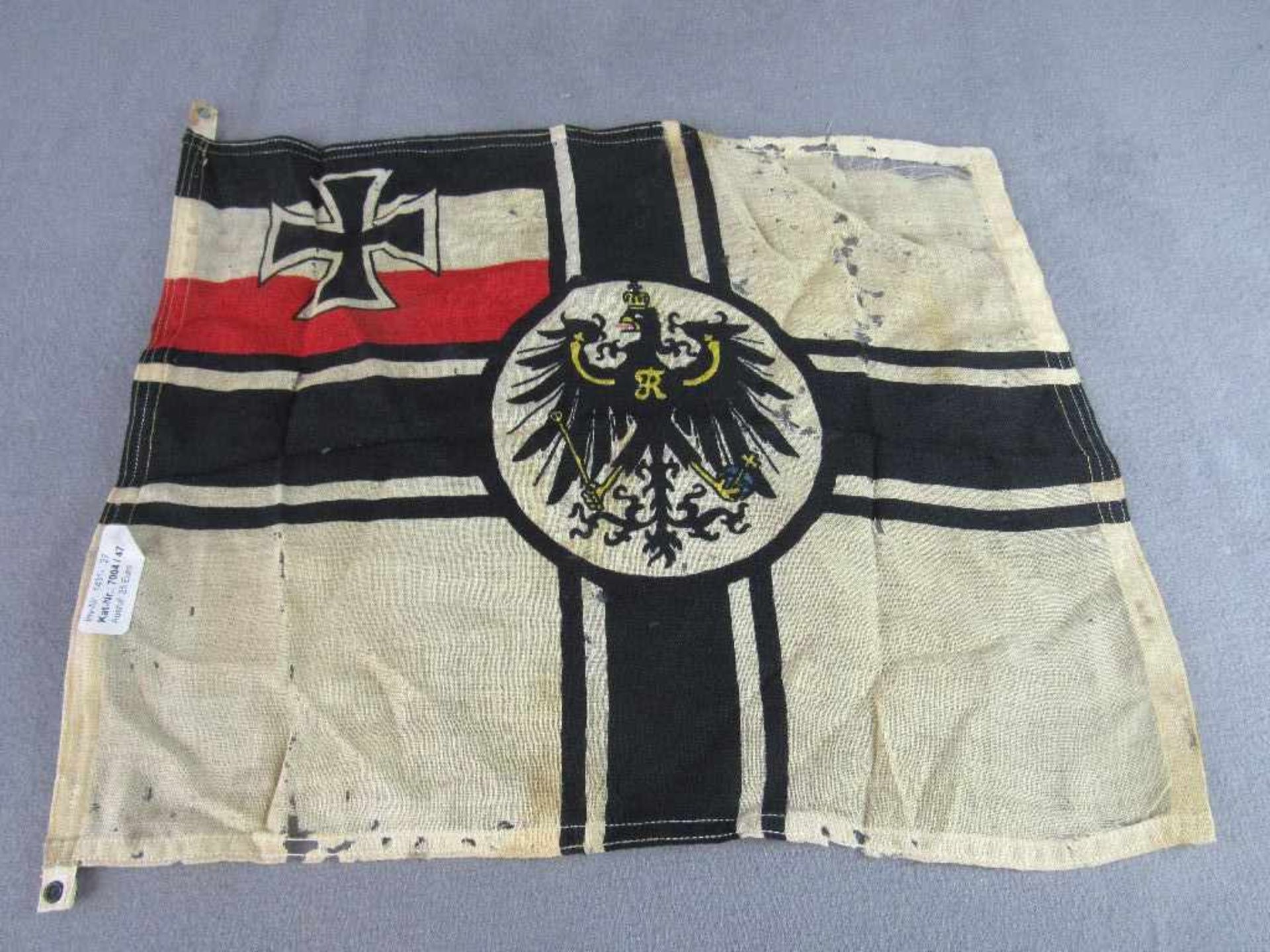 Reichskriegsfahne 1.Wk 100% original löchrig 43x38cm um 1910