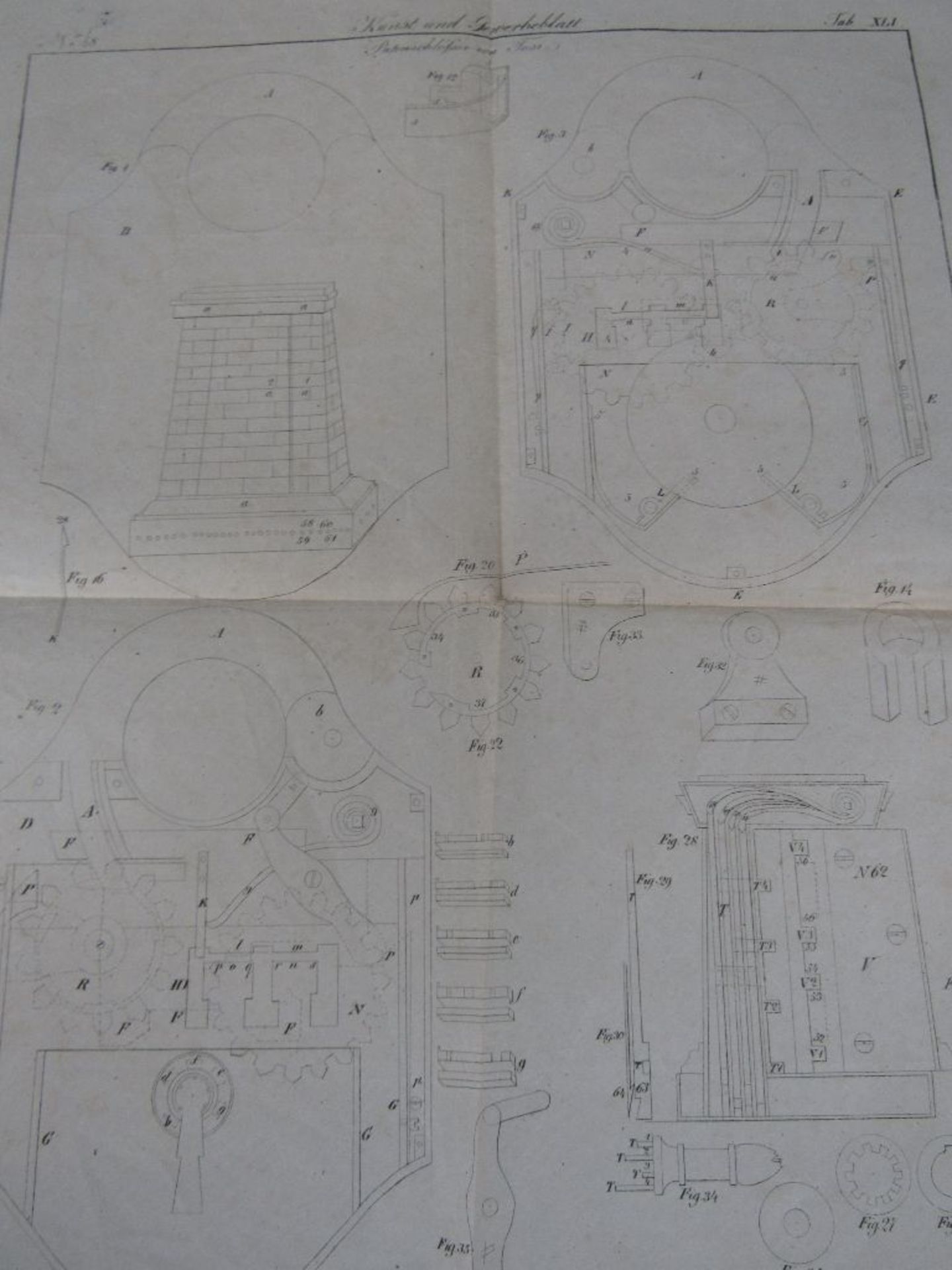 Drei technische Pläne um 1800 - Bild 3 aus 7