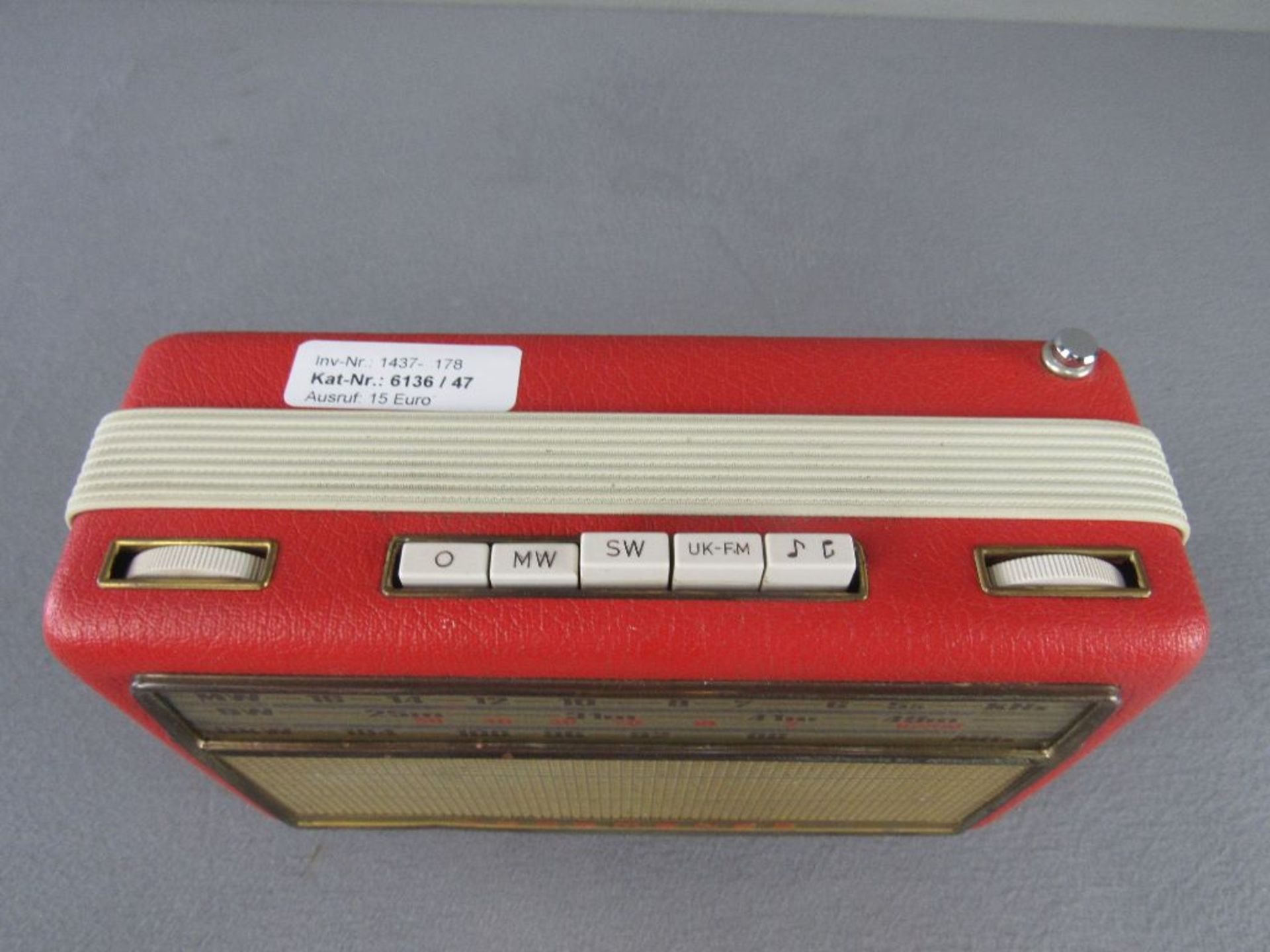 Kofferradio Nordmende 50er Jahre rot Modell Transito Deluxe - Image 6 of 6