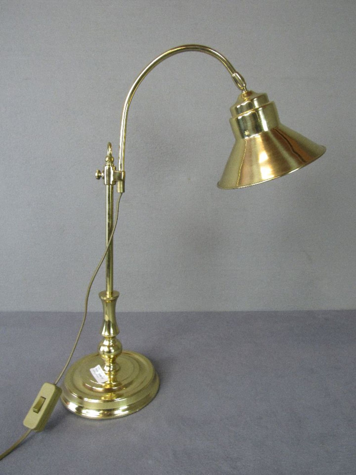 Tischlampe Messing 59cm hoch funktionstüchtig