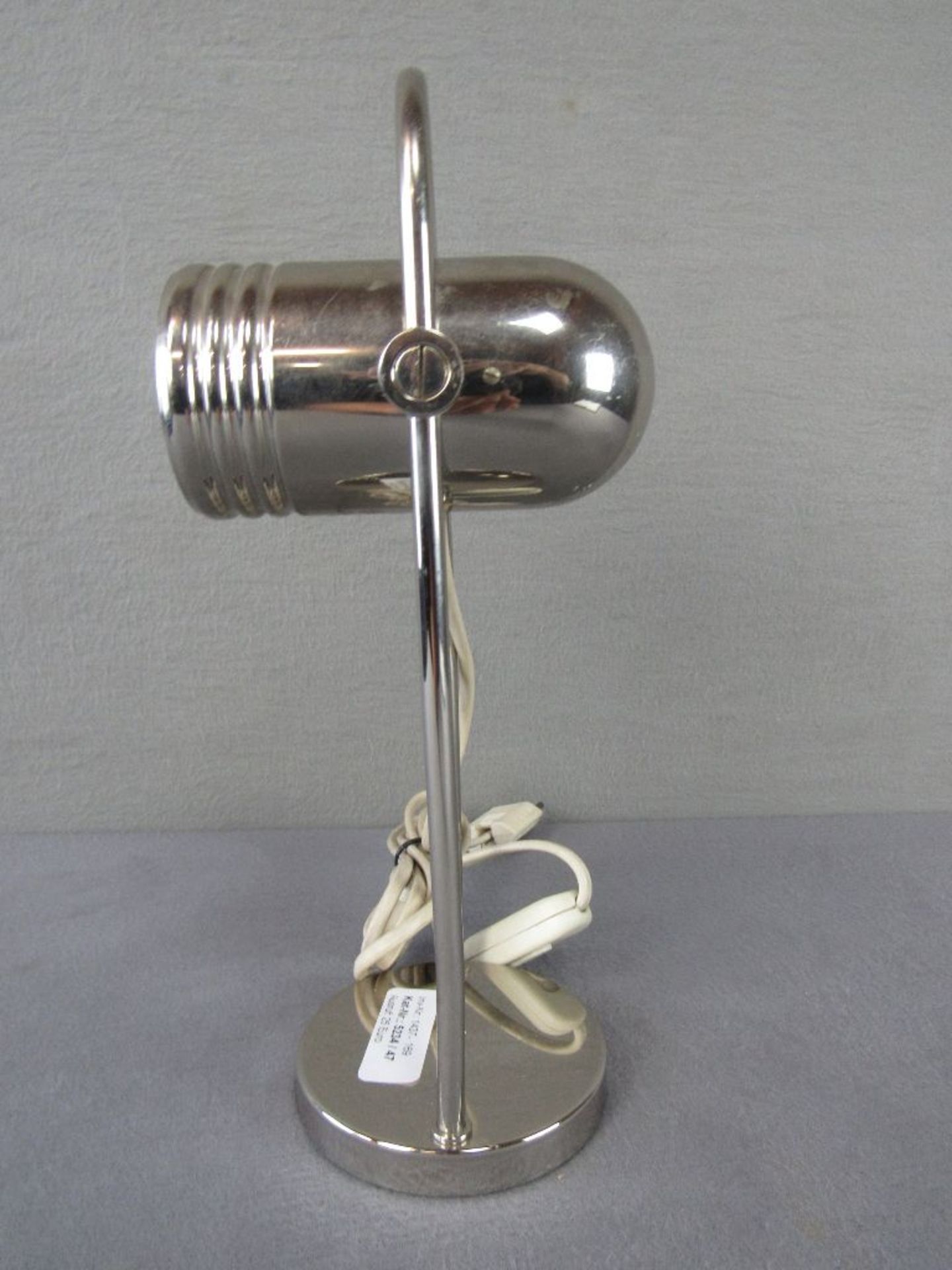 Bauhaus Schreibtischlampe verchromtes Metall schwenkbar 29cm hoch - Image 4 of 5