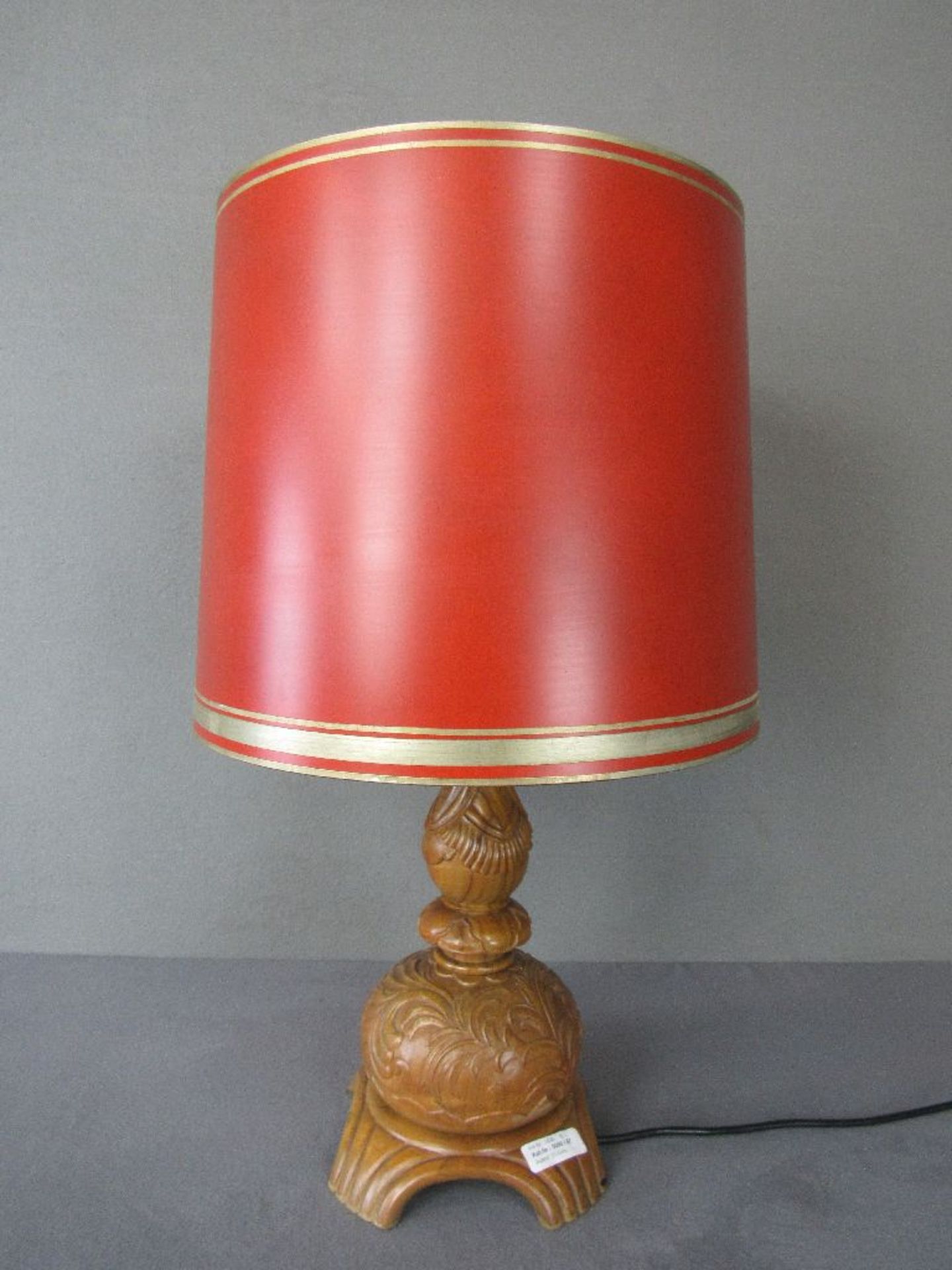 Tischlampe Hartholz dreiflammig Höhe:74cm Art Deco