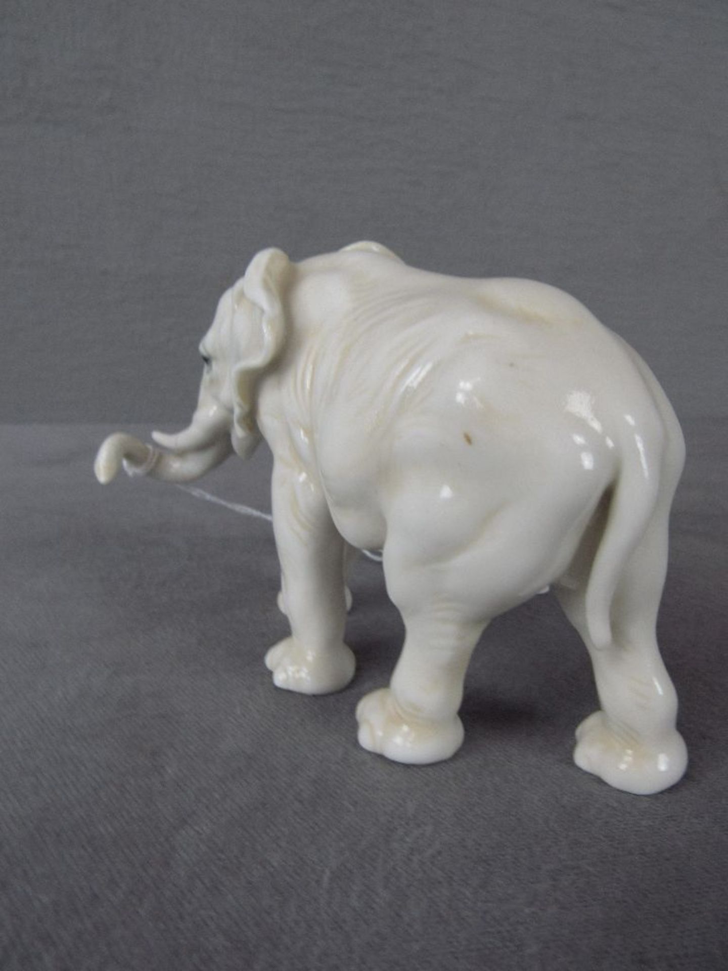 Porzellanfigur Elefant 1920 Jugendstil Höhe ca:9cm - Image 5 of 7