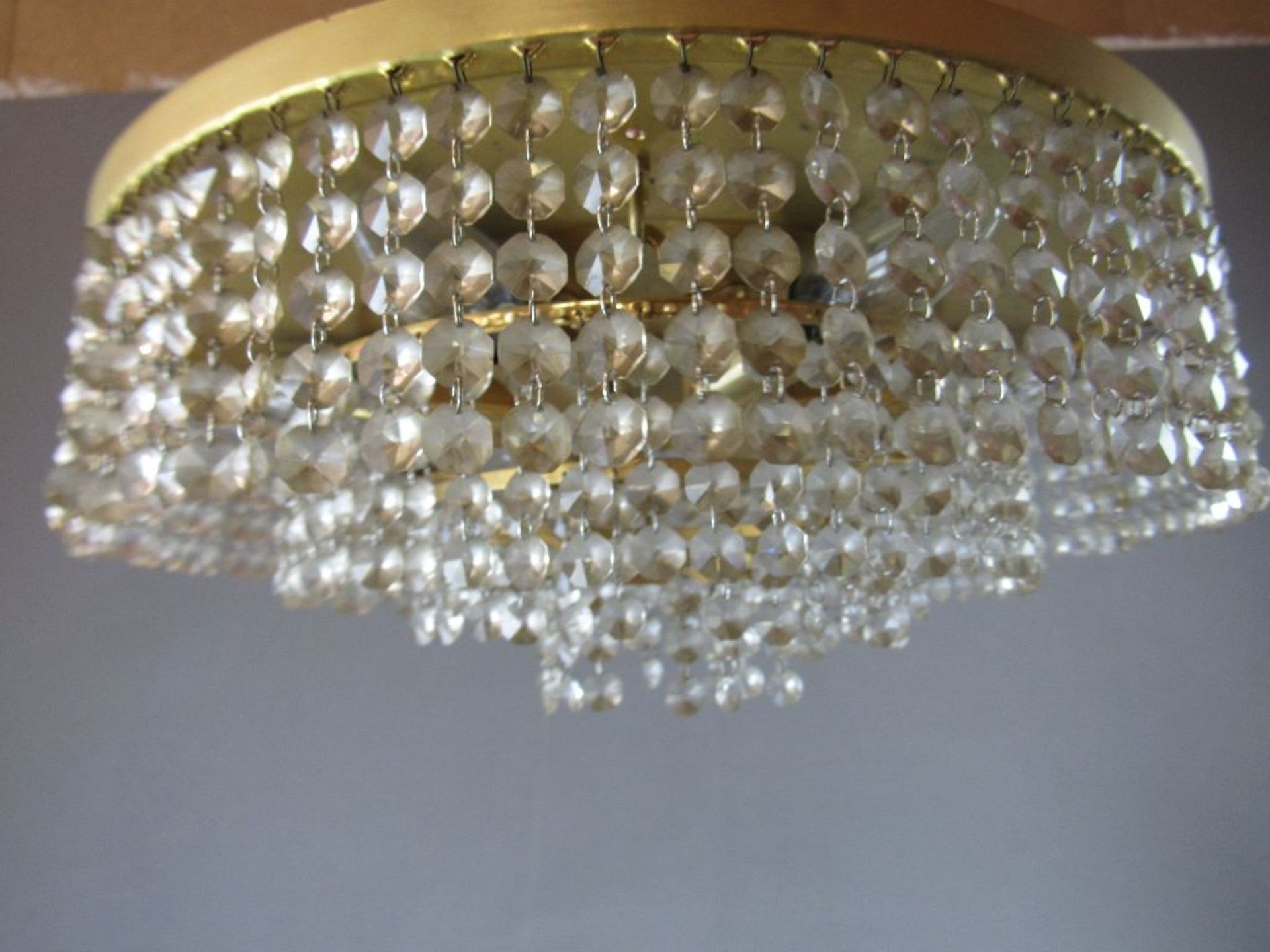 Deckenlampe Kristallglasbehangen dreilagig Durchmesser 41cm - Image 4 of 5