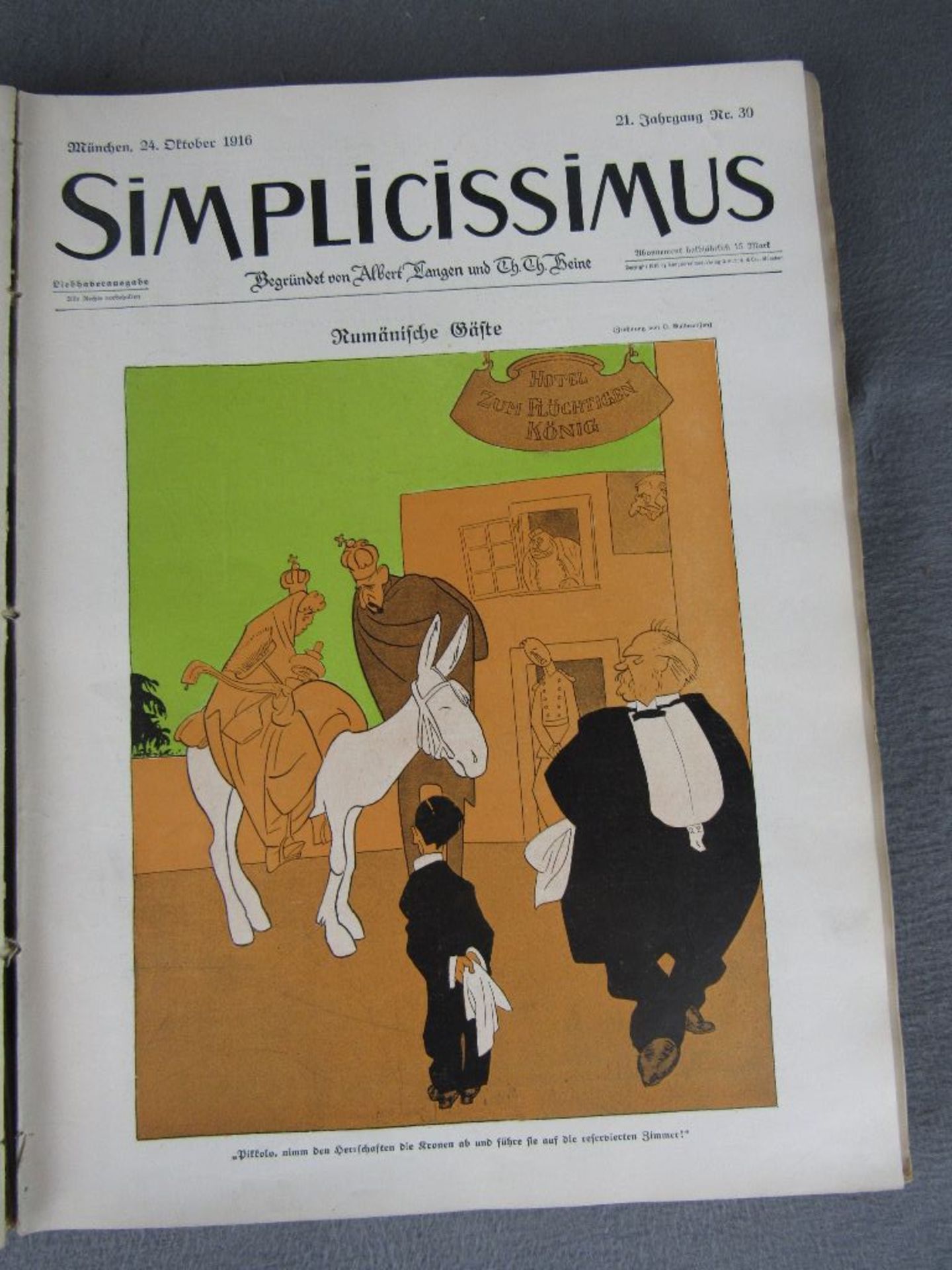 Großes Buch Simplicissimus Oktober 1916 bis März 1917 38x28cm - Bild 2 aus 3