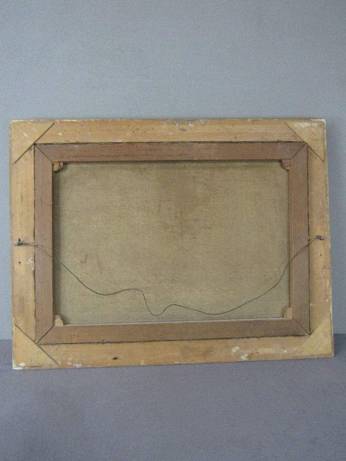 Ölgemälde Öl auf Leinwand rückseitig Rahmen datierung 1900 sowie Signatur Dammbruch 91x70cm - Image 7 of 10