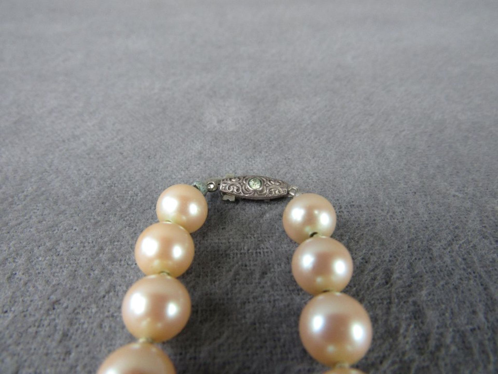 Perlenkette 60 cm lang 835er Schließe - Bild 2 aus 4