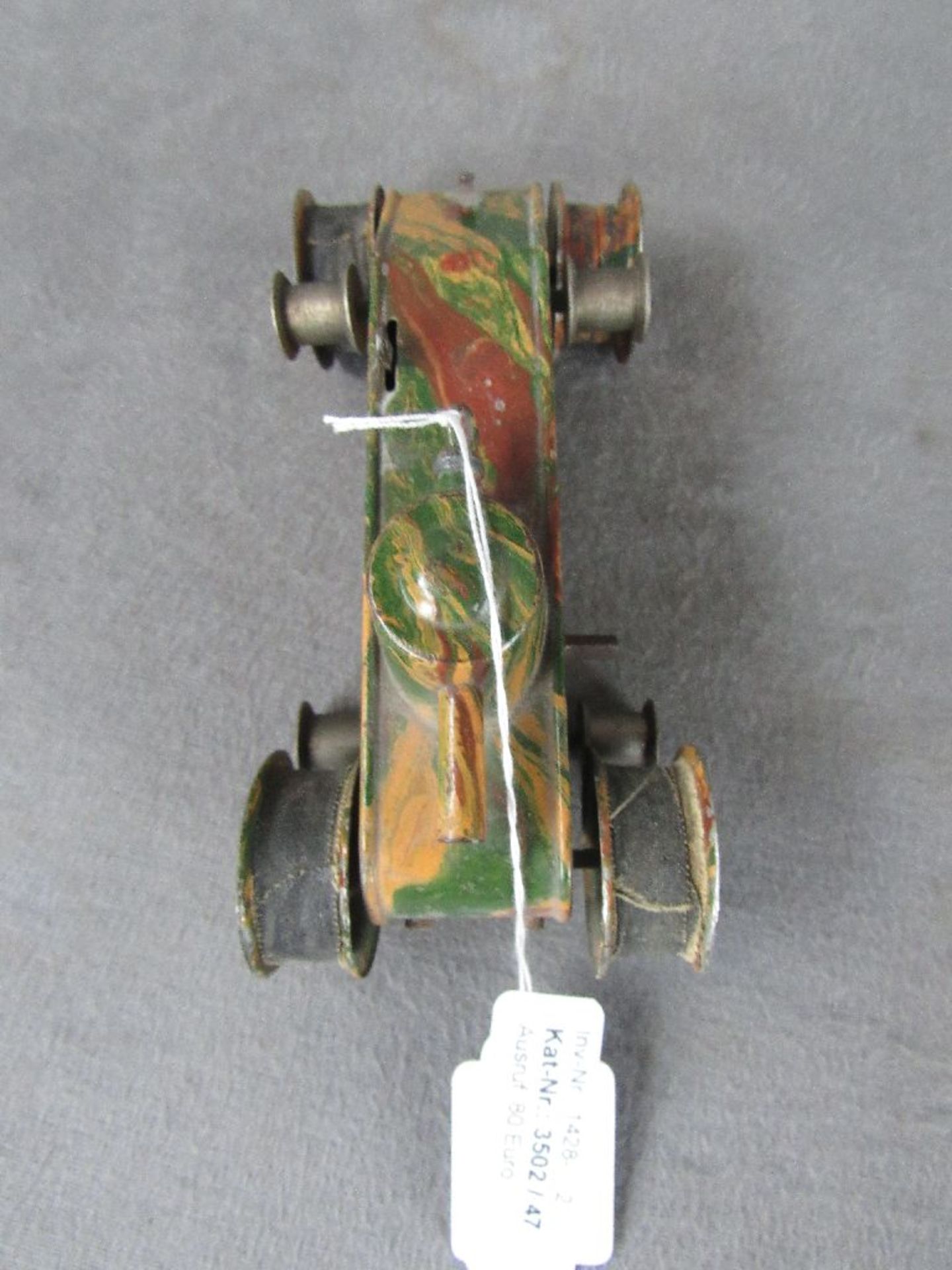 Blechpanzer Märklin vor Krieg Tarnbemalung Uhrwerk i.O. 16cm lang - Bild 2 aus 6