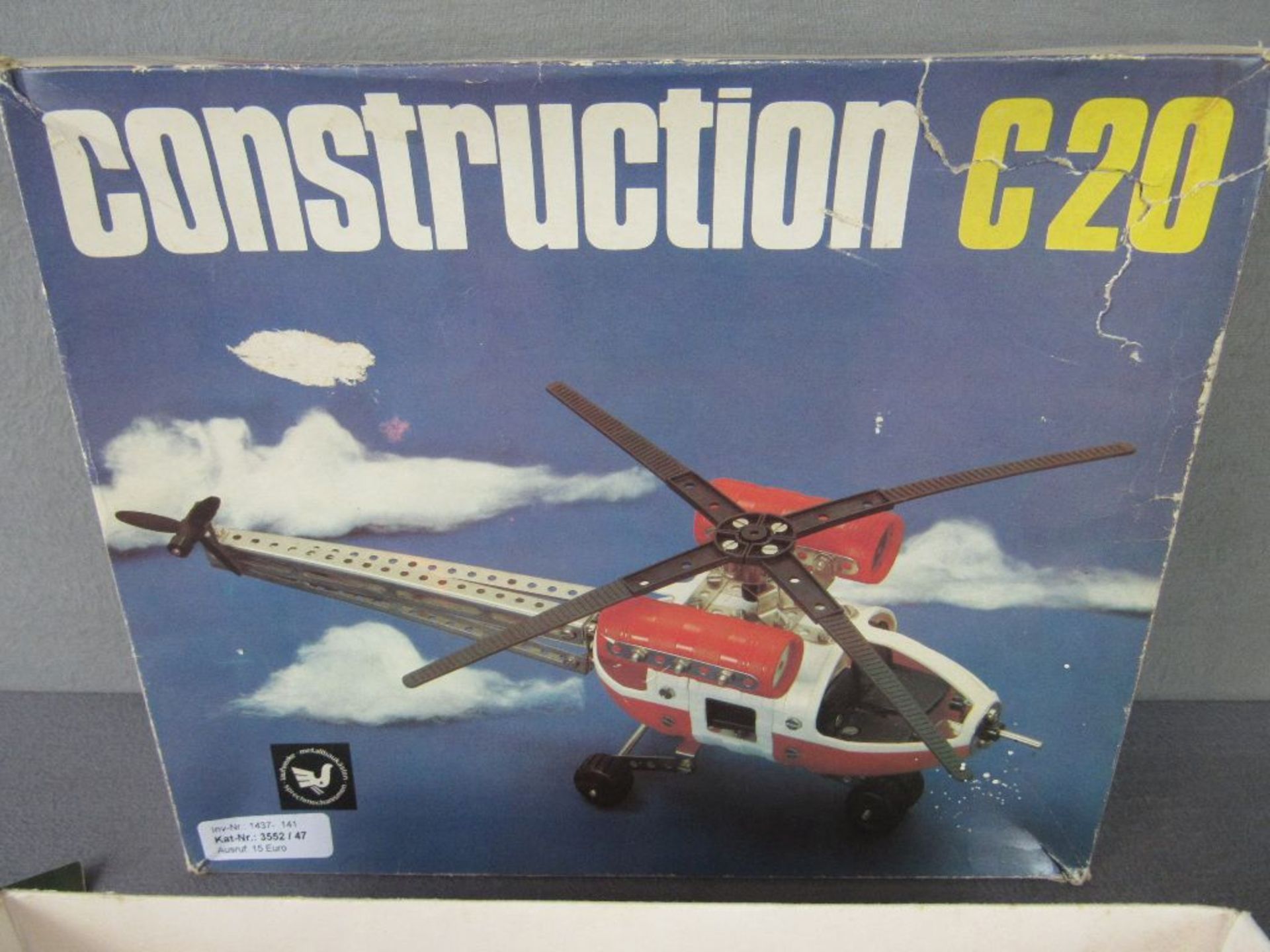 Spielzeugmodell Construktion im original Karton Modell C20 Hubschrauber - Bild 2 aus 4