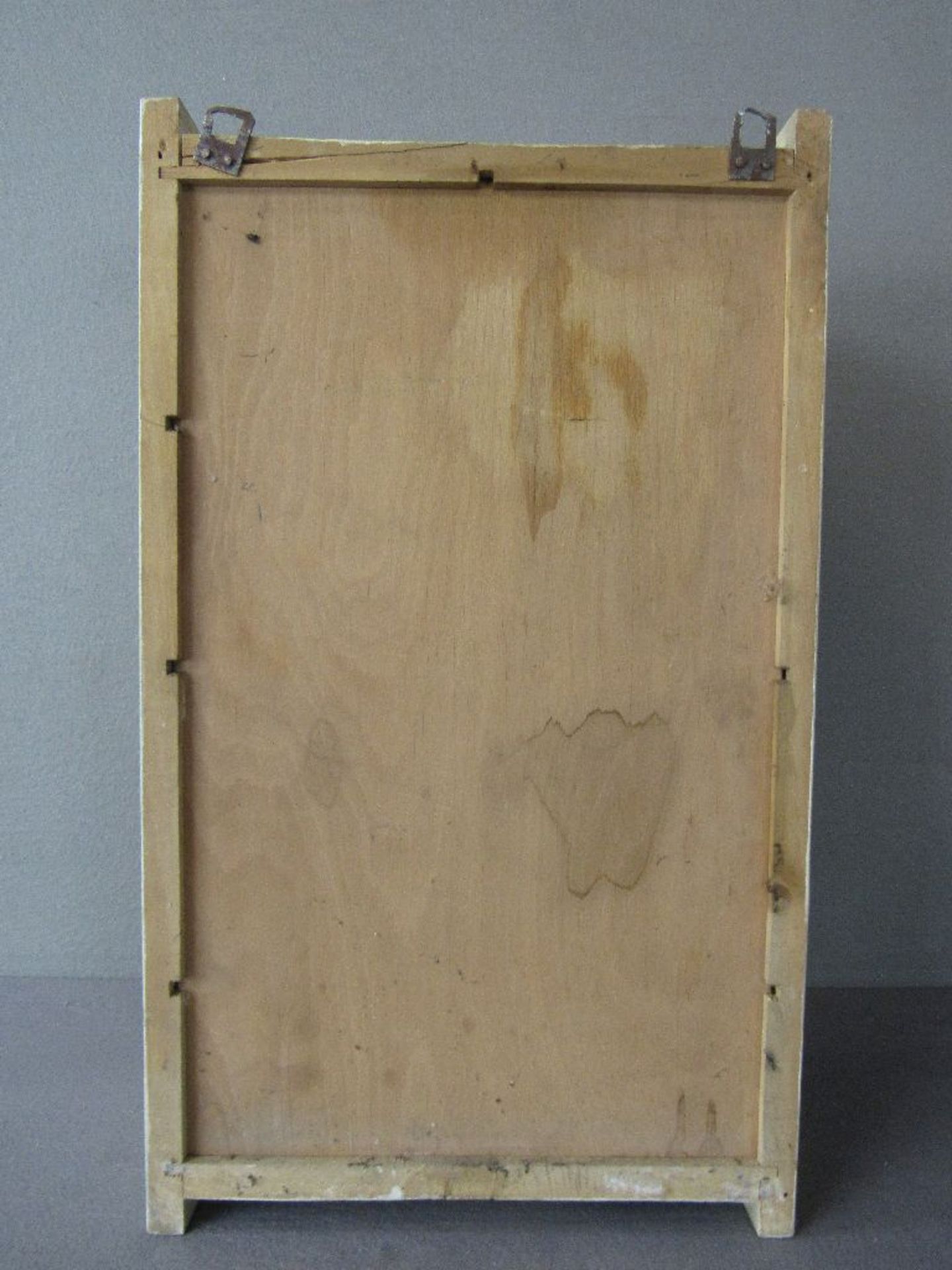 Kleiner Wandschrank Jugendstil Weichholz innen schön unterteilt mit einer Schublade ca.55x32x20cm - Image 8 of 9