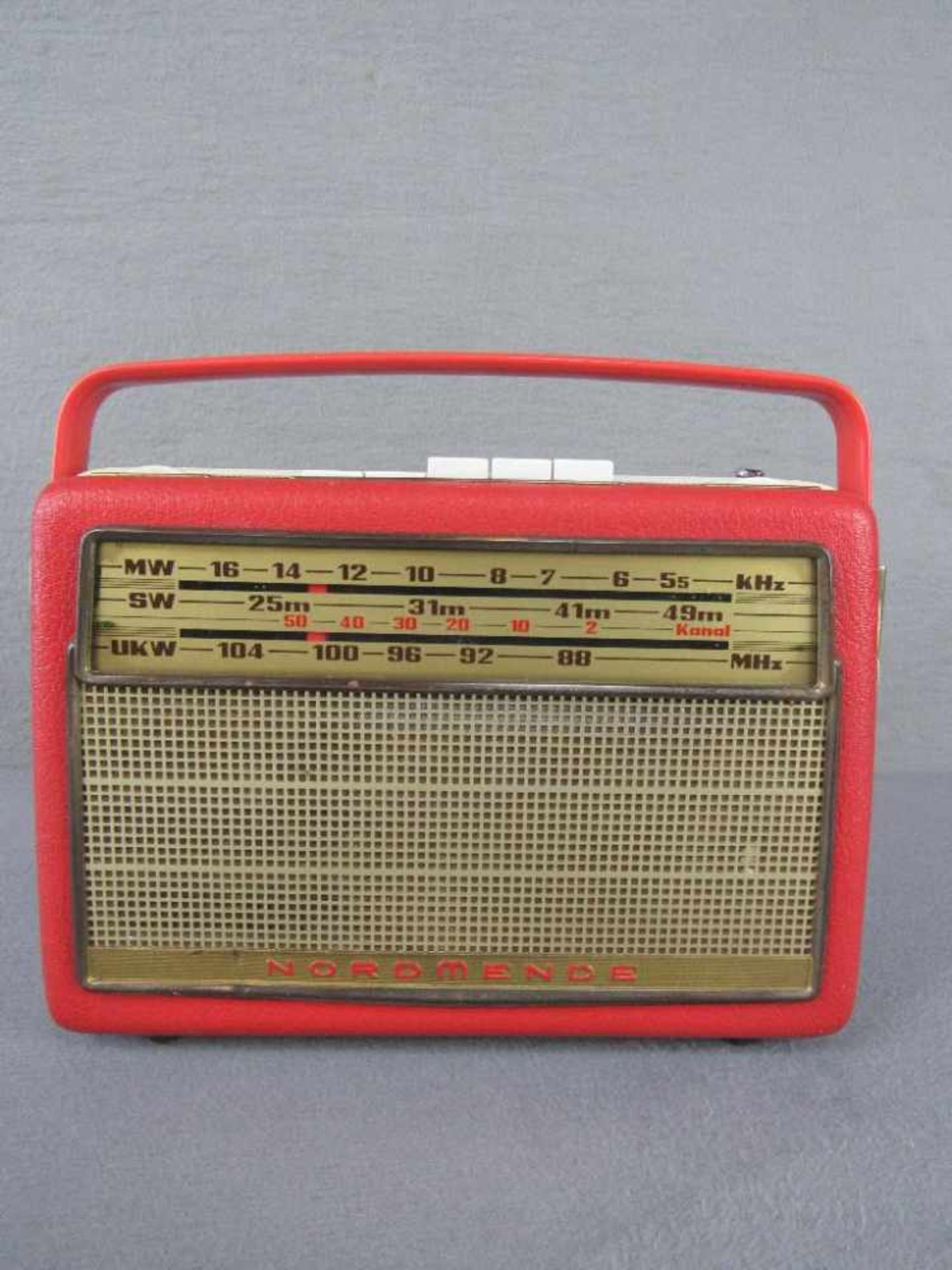 Kofferradio Nordmende 50er Jahre rot Modell Transito Deluxe