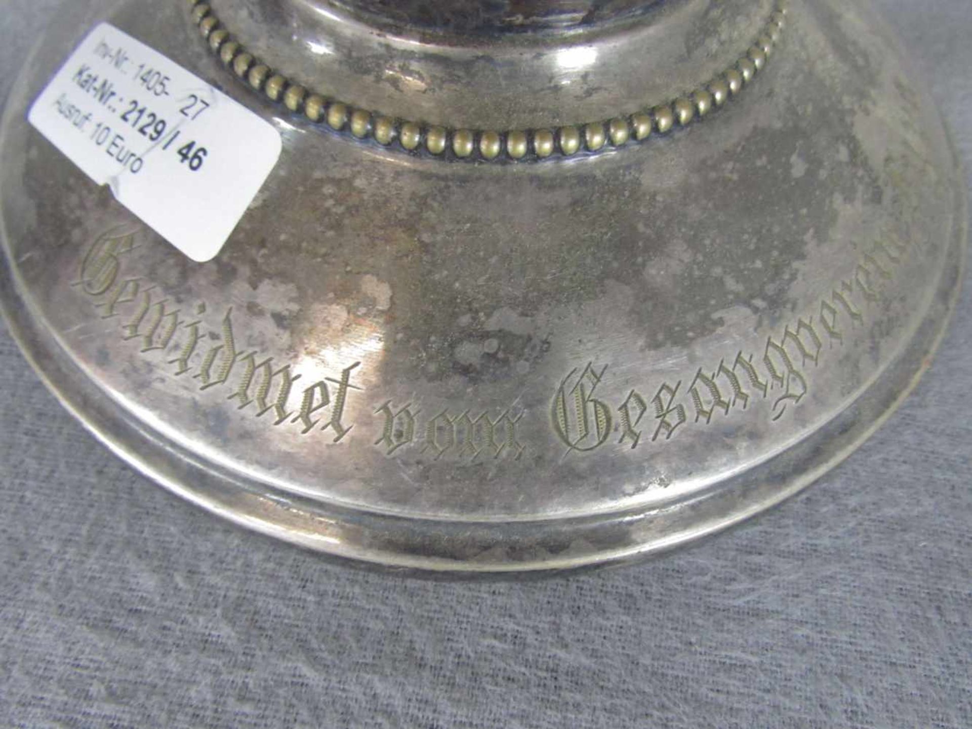 Pokal versilbert 1921 19cm hoch - Bild 5 aus 5