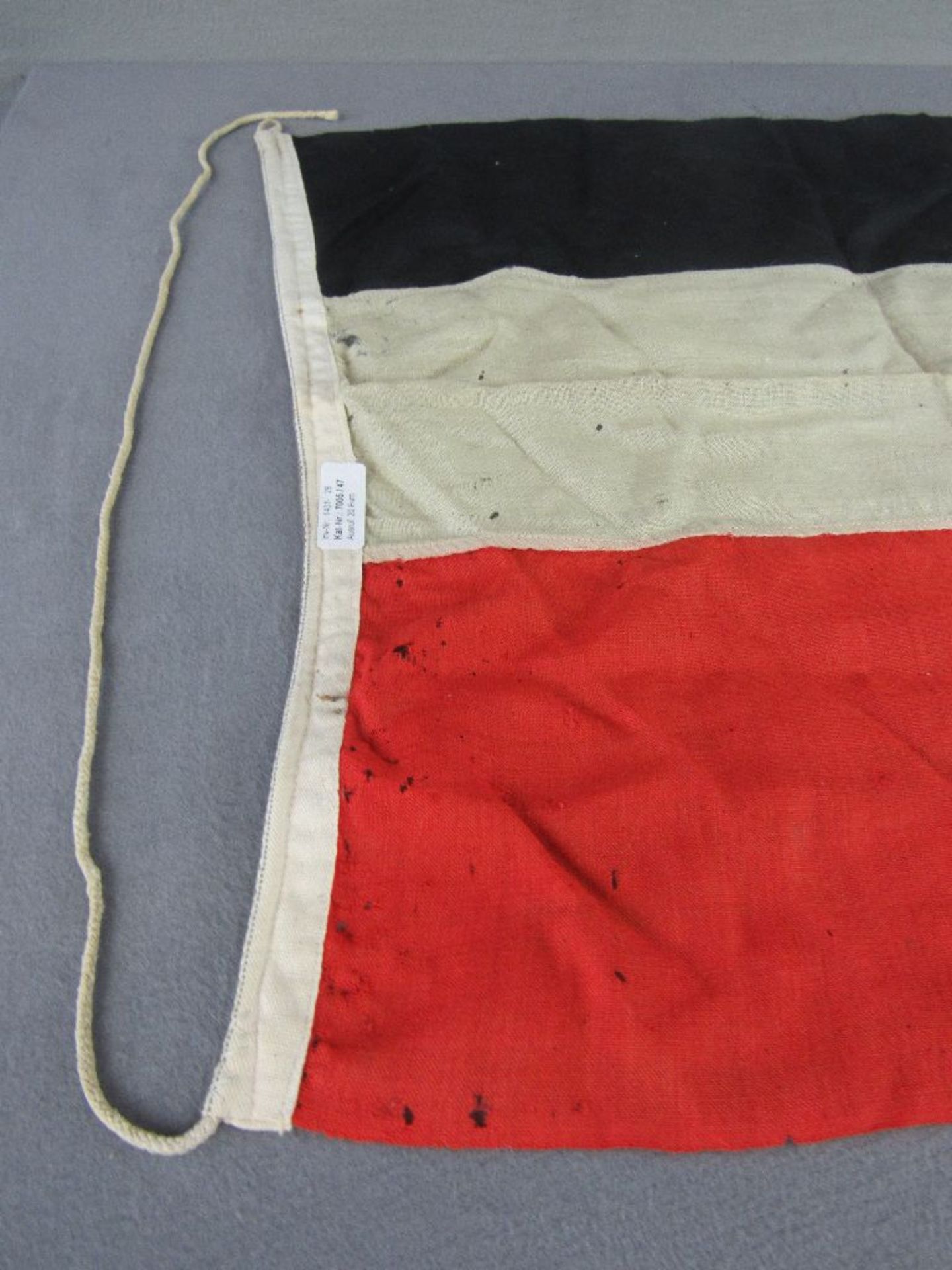 Fahne Deutsches Reich 1.Wk schwarz weiss rot originales Stück um 1910 58x65cm - Bild 2 aus 5