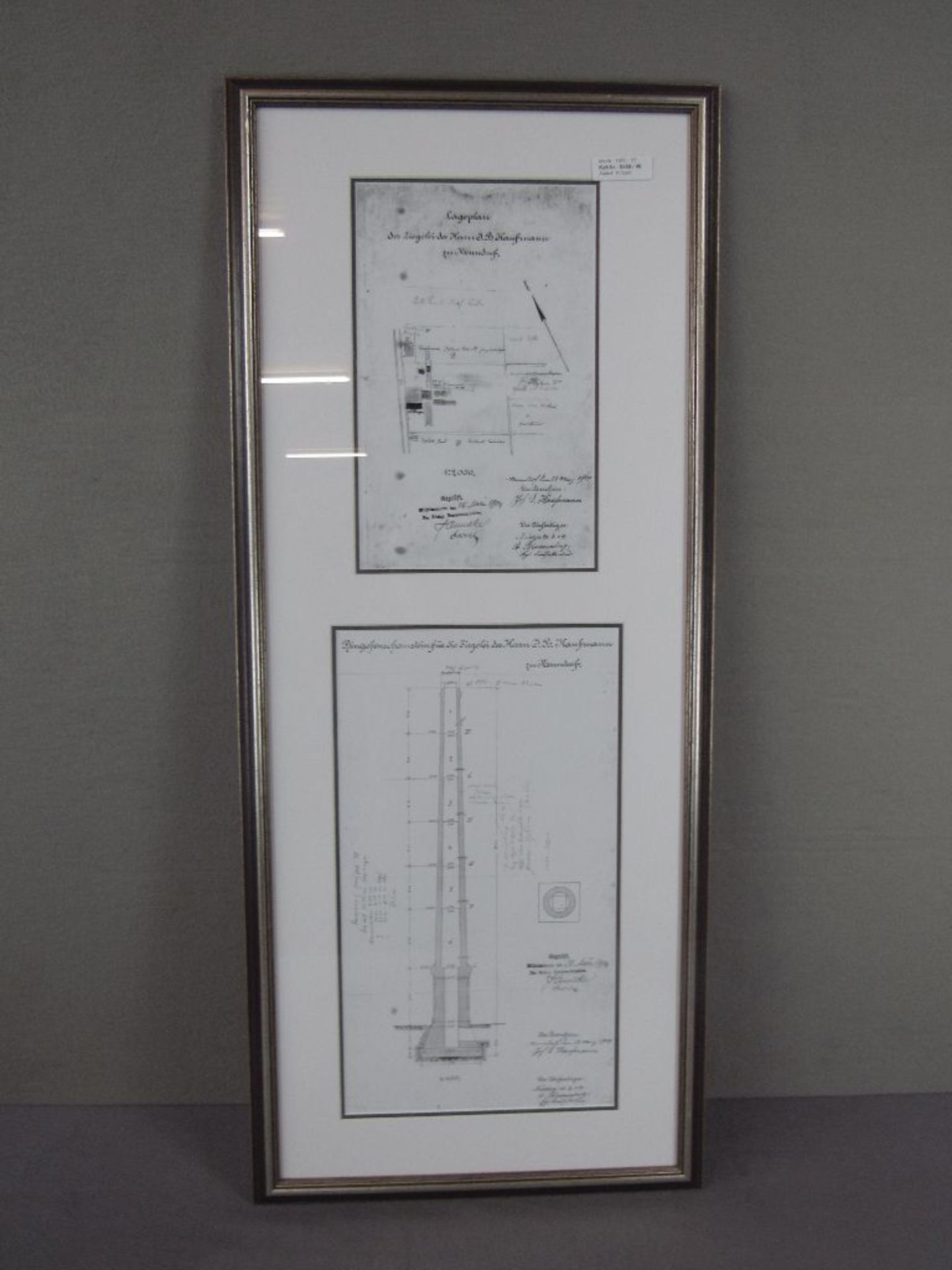 Gerahmte Zeichnungen Lageplan gerahmt 99x42cm - Bild 3 aus 5