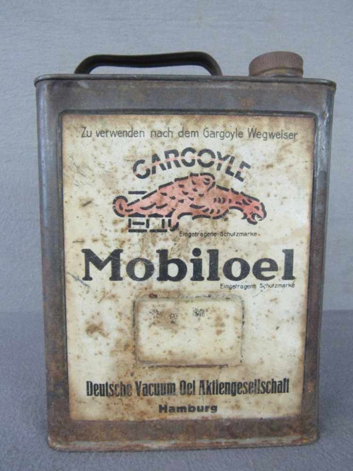 Kleiner Ölkannister Oldtimer Mobiloel schöner Zustand 23x17cm