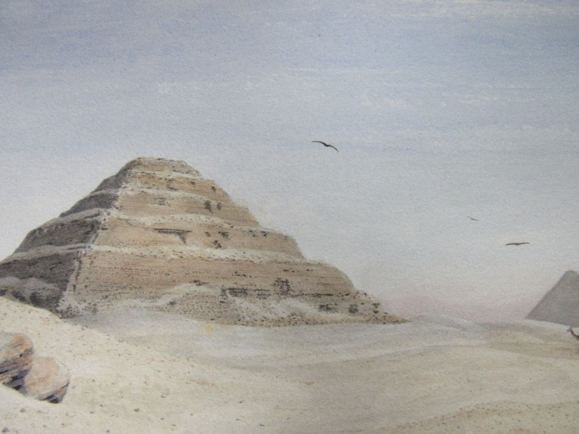 Schöne Sammlung Gemälde wohl feine Aquarelle Mitbringsel um 1900 aus Ägypten 48 Exemplare komplett