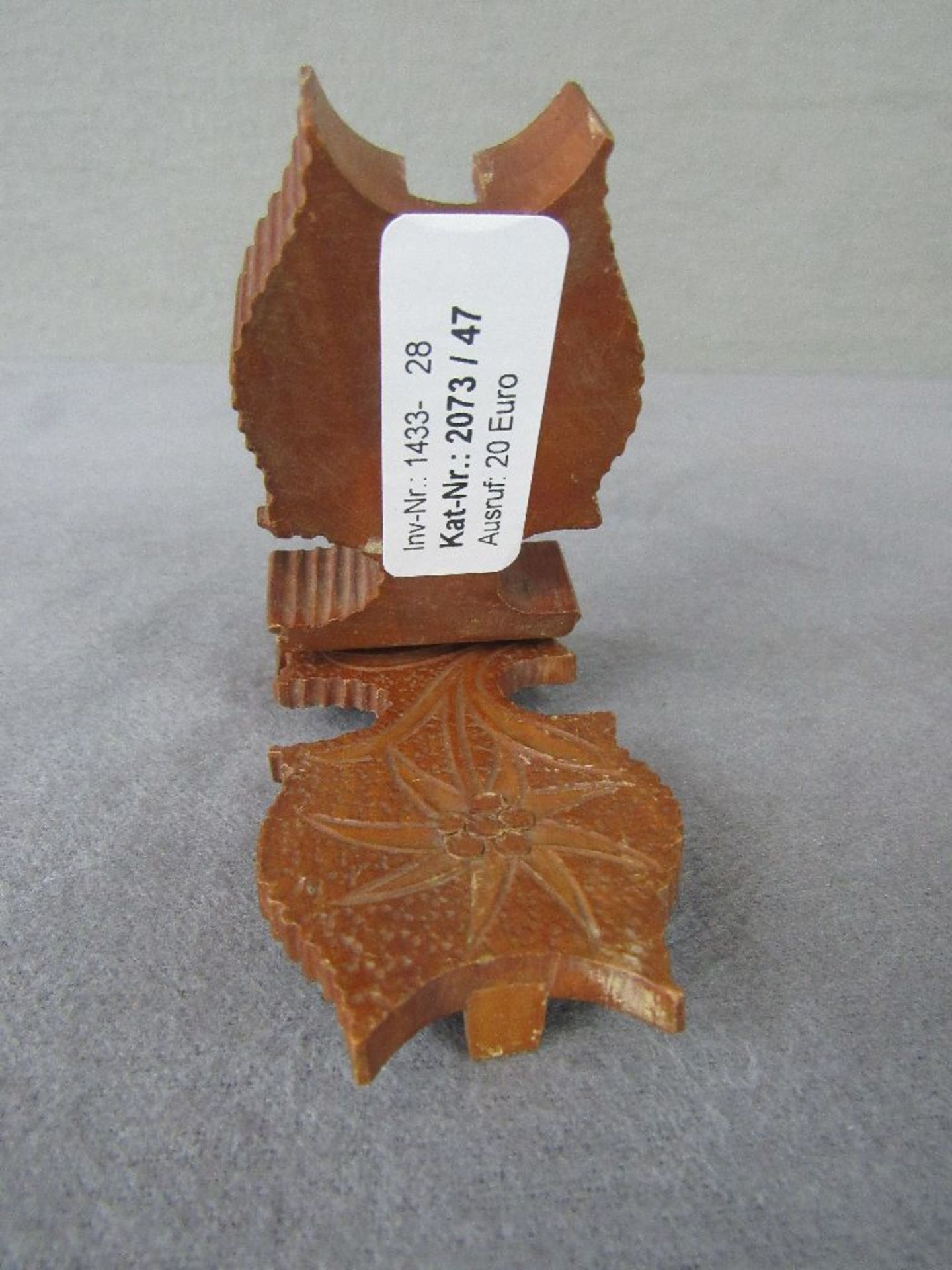 Uhrenhalter Holz geschnitzt - Image 4 of 4