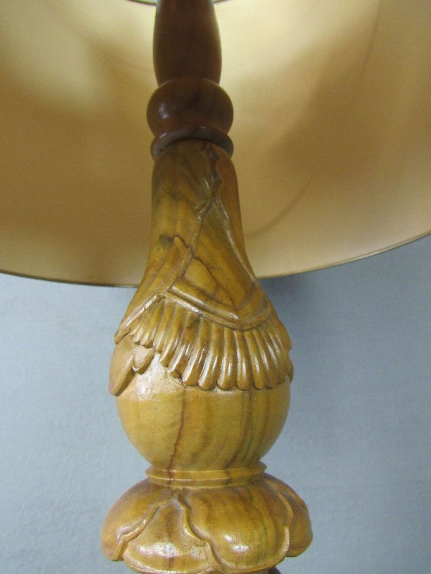 Tischlampe Hartholz dreiflammig Höhe:74cm Art Deco - Image 3 of 6