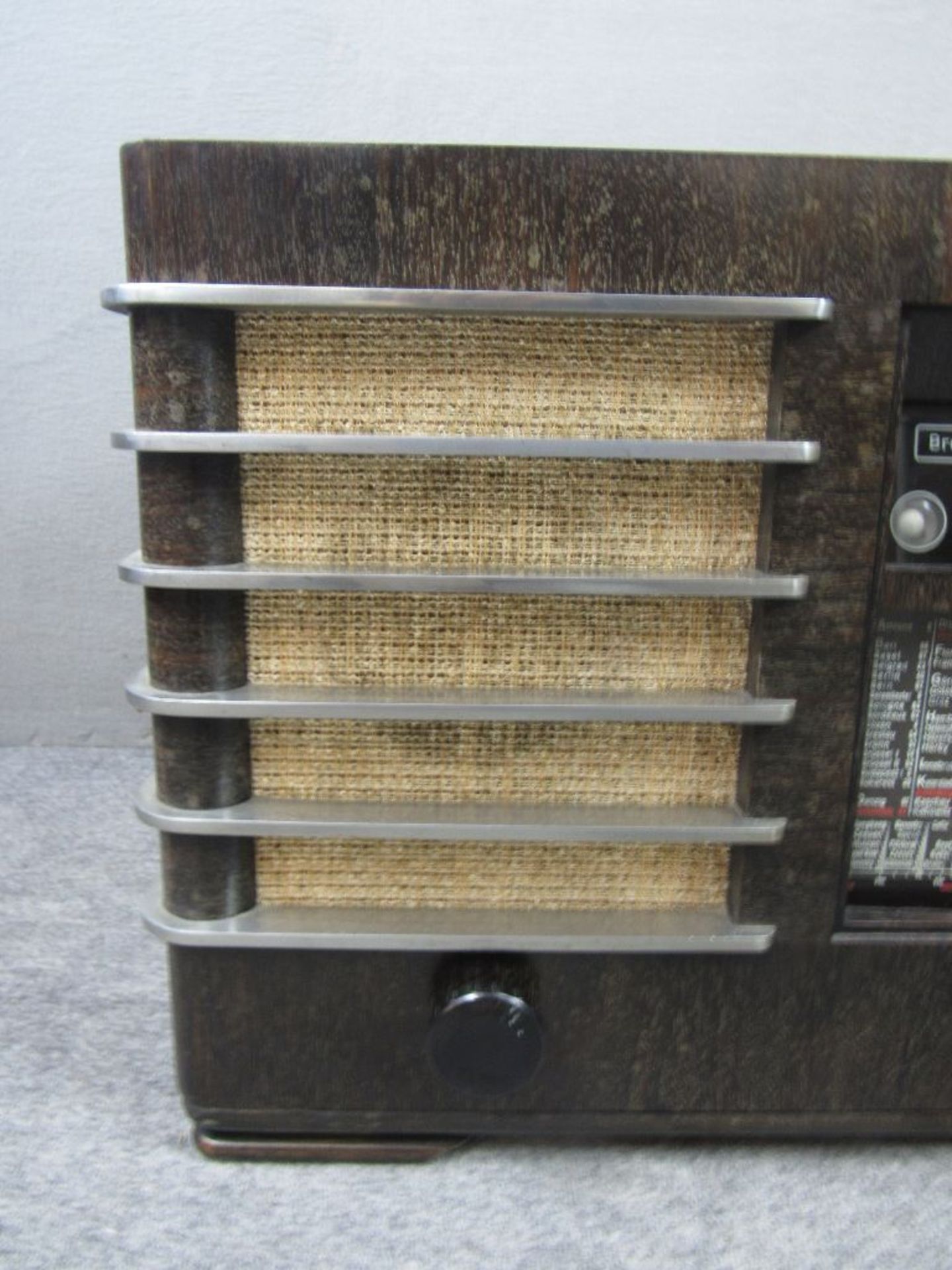 Seltenes Art Deco Röhrenradio funktionstüchtig Hersteller Sachsenberg Olympia 390 DK sehr schöne - Bild 3 aus 8