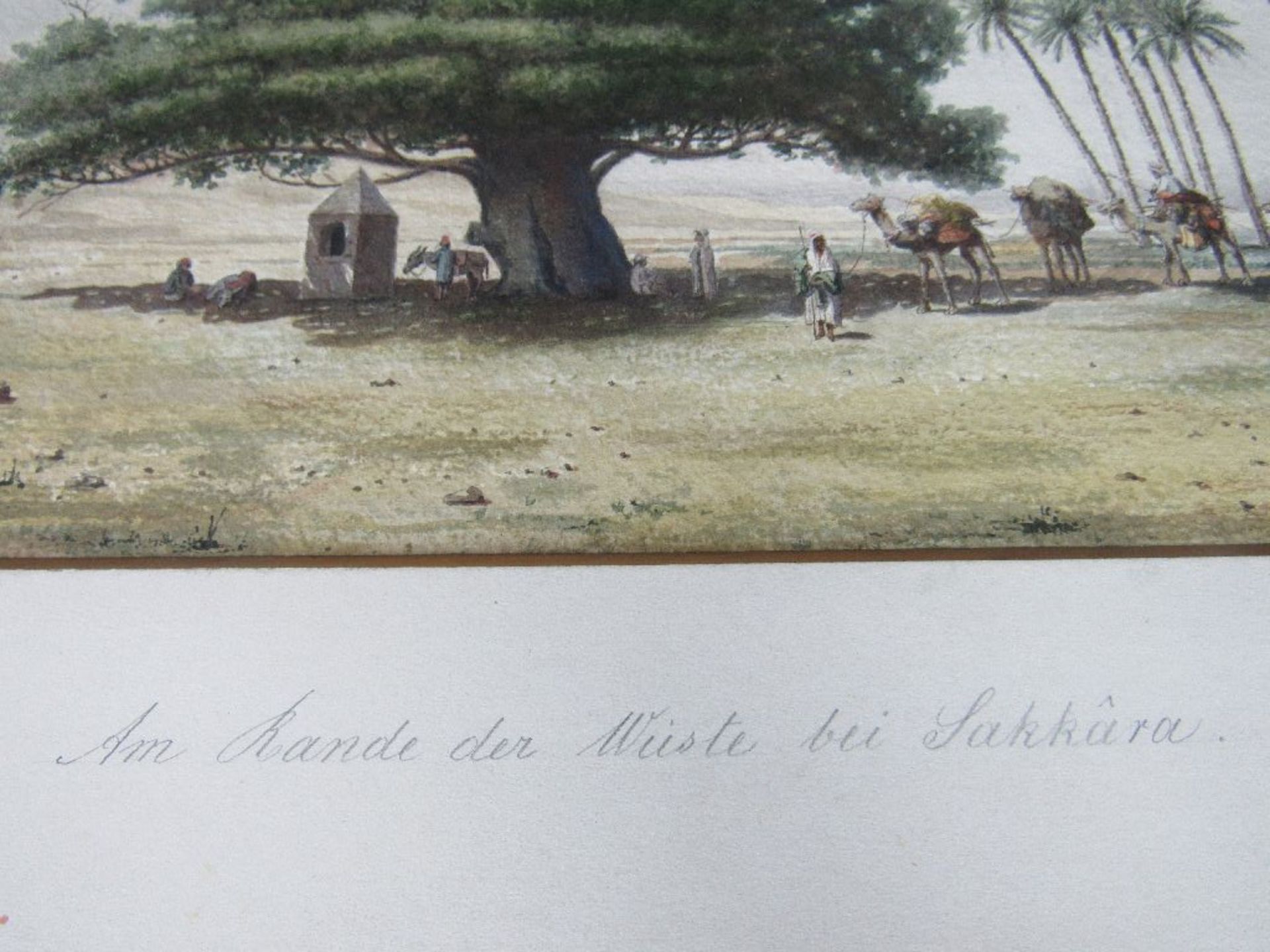 Schöne Sammlung Gemälde wohl feine Aquarelle Mitbringsel um 1900 aus Ägypten 48 Exemplare komplett - Bild 7 aus 13