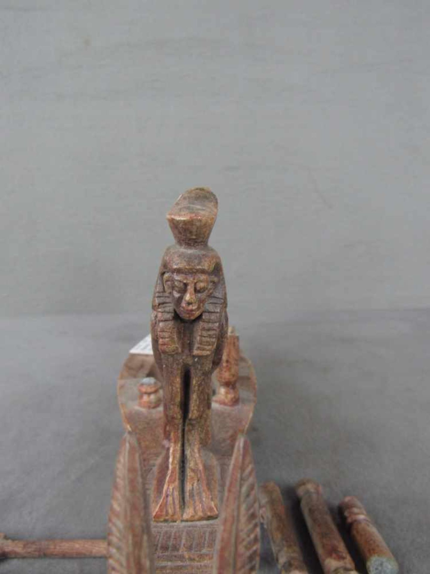 Skulptur ägyptisch Schiff Stein Bruchstellen Teile anbei - Bild 4 aus 7