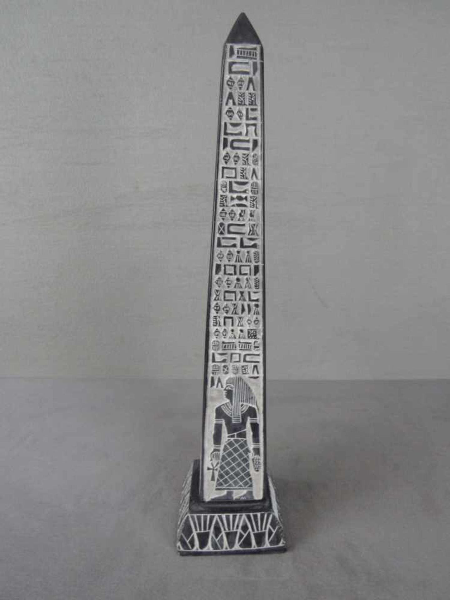 Ägyptischer Obelisk reich mit Zeichen 54cm hoch massiv - Bild 6 aus 6